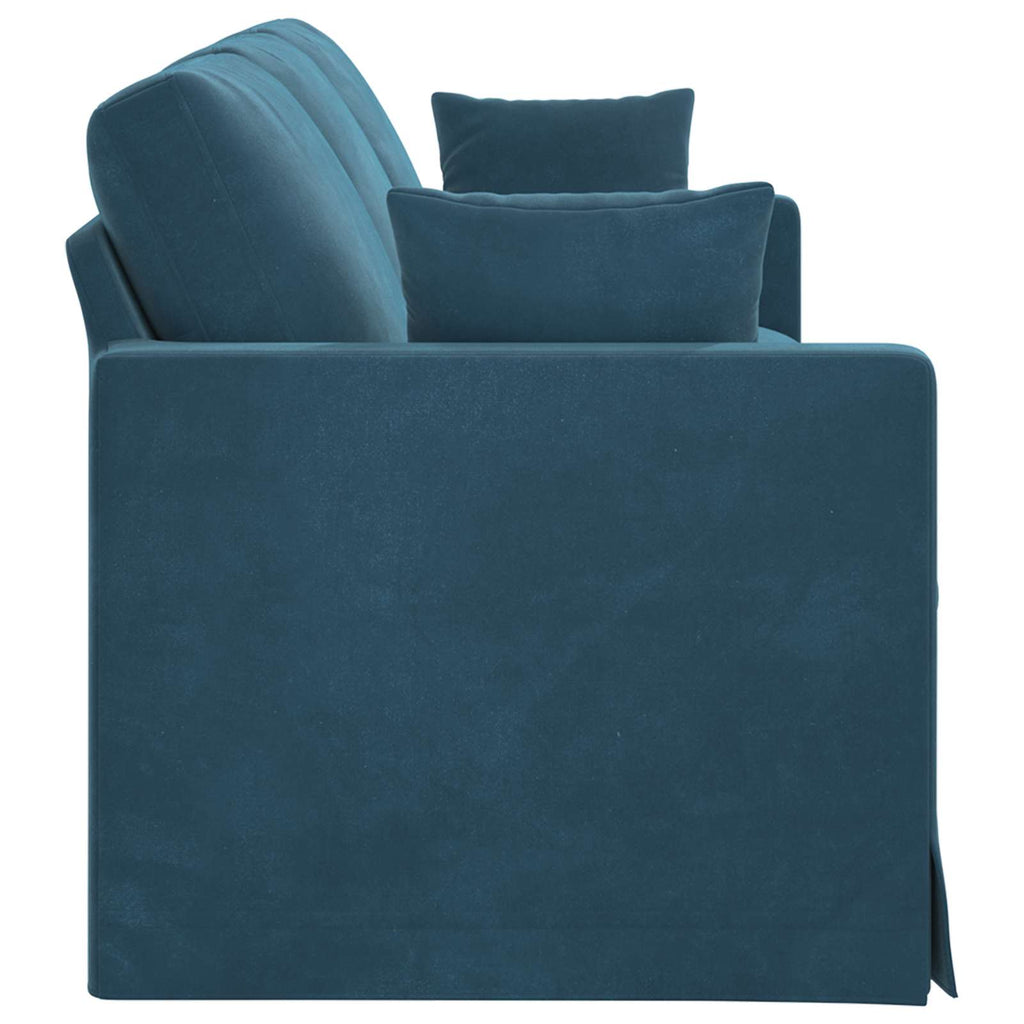 vidaXL Sofa Niebieski 228 x 78 x 80 cm Aksamit