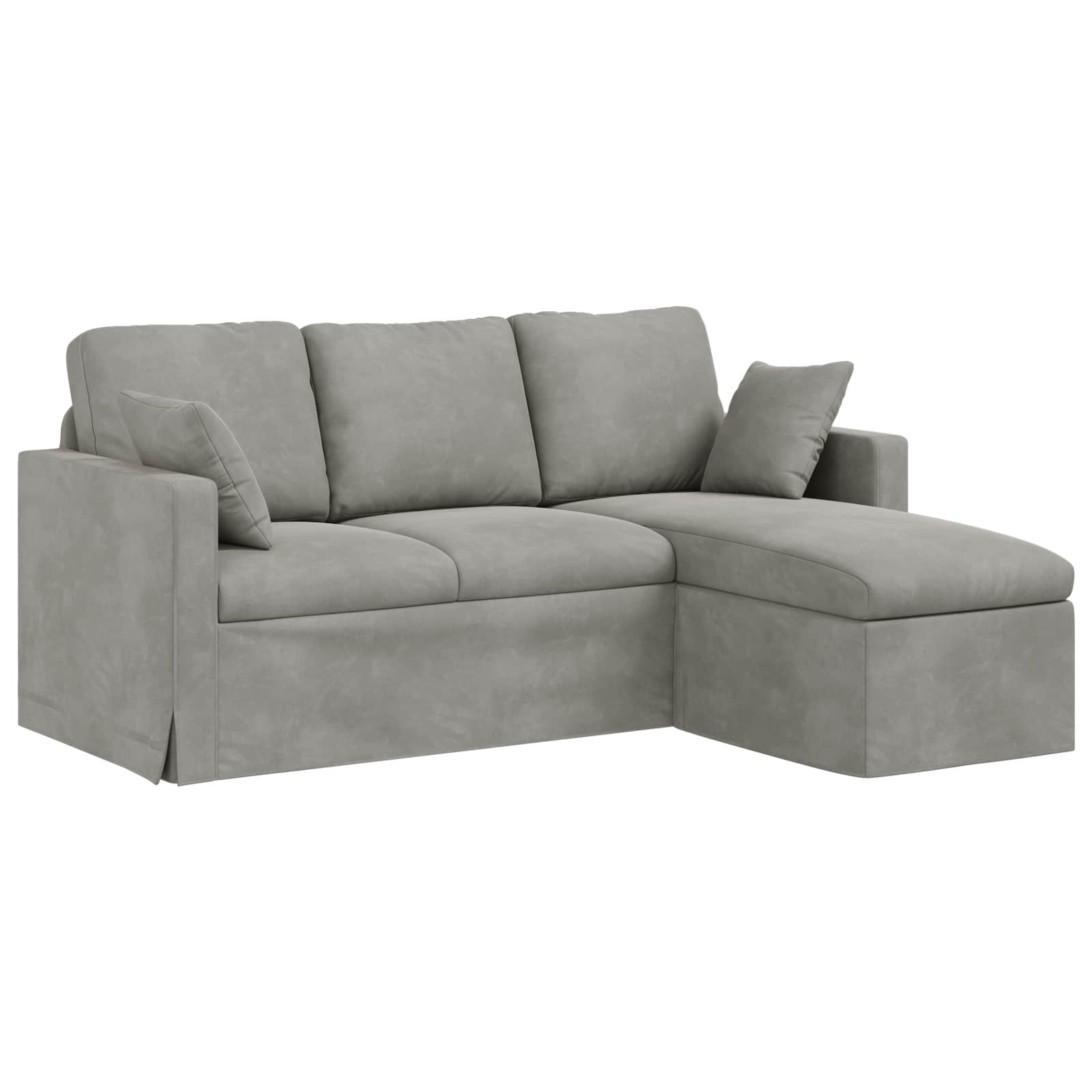 vidaXL Sofa Jasnoszary 178 x 134 x 80 cm Aksamit