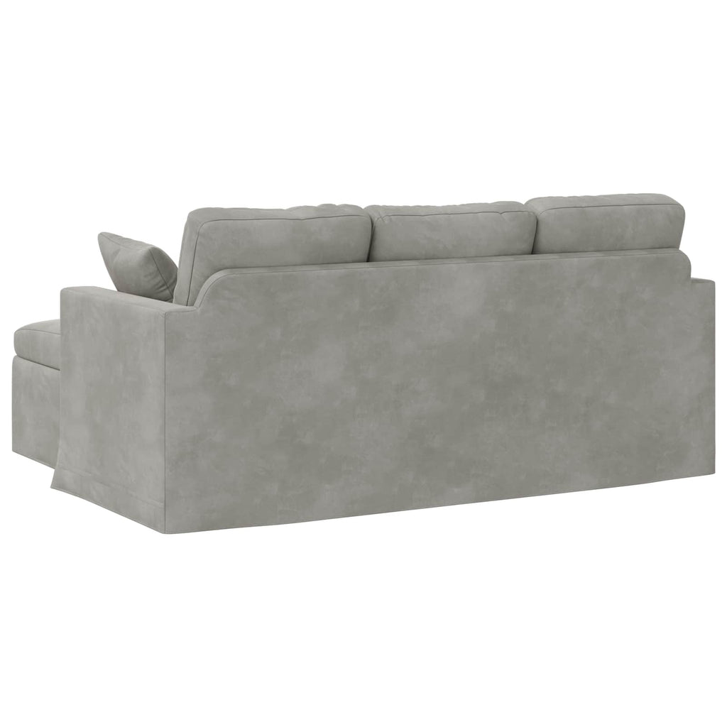 vidaXL Sofa Jasnoszary 178 x 134 x 80 cm Aksamit