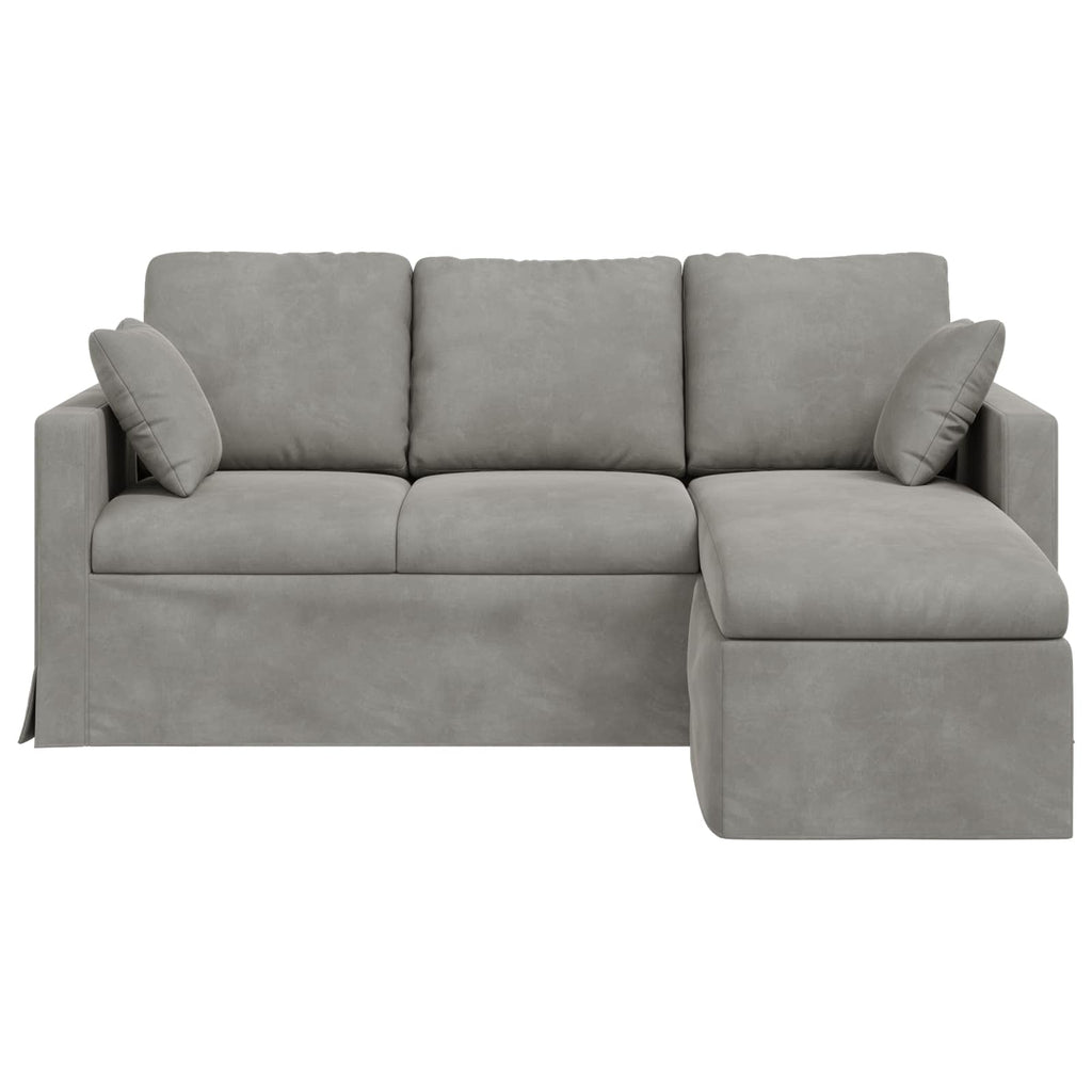 vidaXL Sofa Jasnoszary 178 x 134 x 80 cm Aksamit
