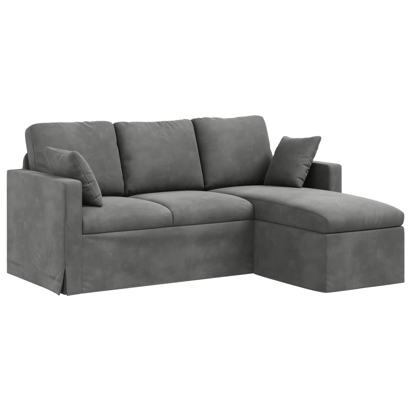 vidaXL Sofa Ciemnoszary 178 x 134 x 80 cm Aksamit