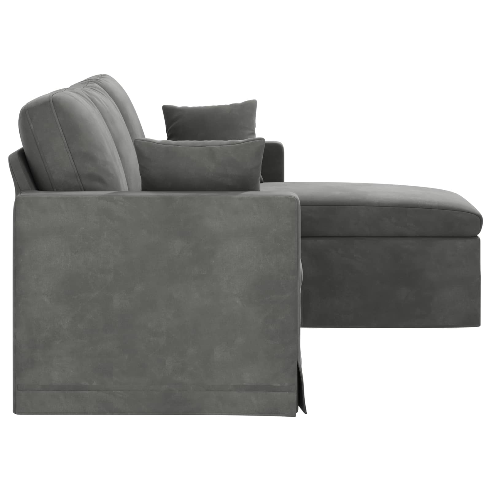 vidaXL Sofa Ciemnoszary 178 x 134 x 80 cm Aksamit