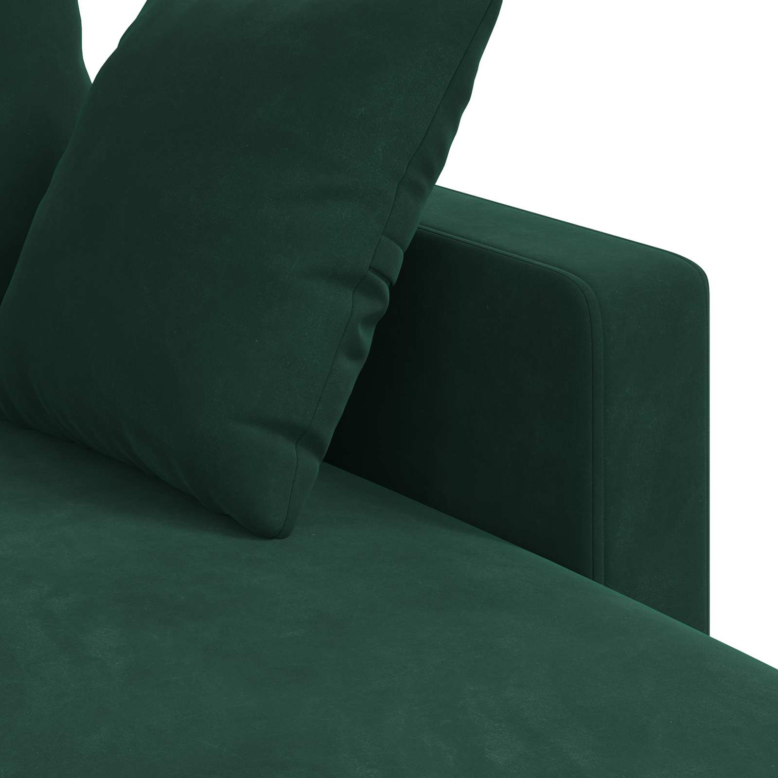 vidaXL Sofa Ciemna zieleń 178 x 134 x 80 cm Aksamit