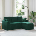 vidaXL Sofa Ciemna zieleń 178 x 134 x 80 cm Aksamit