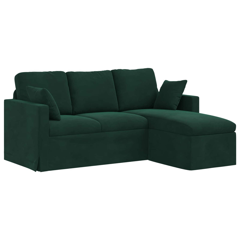 vidaXL Sofa Ciemna zieleń 178 x 134 x 80 cm Aksamit