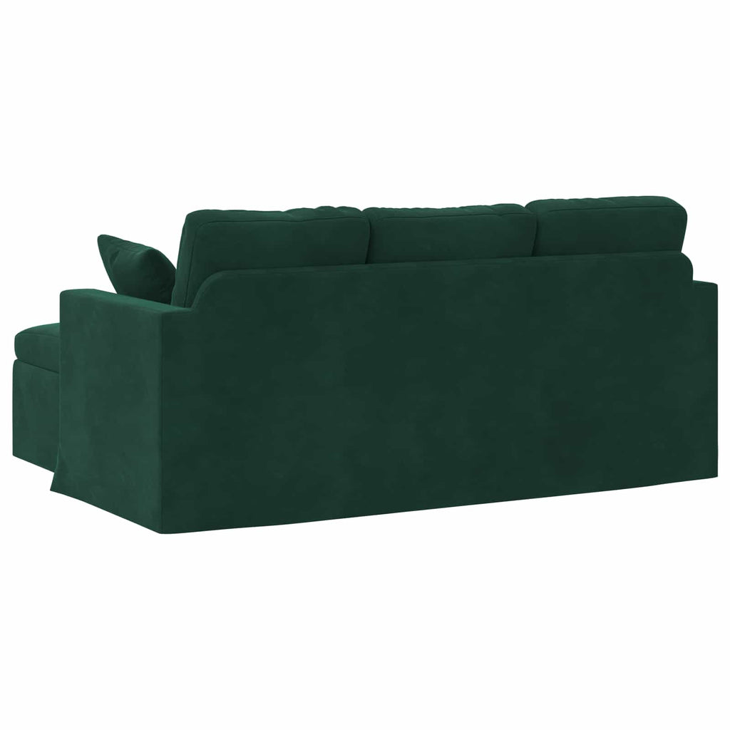 vidaXL Sofa Ciemna zieleń 178 x 134 x 80 cm Aksamit
