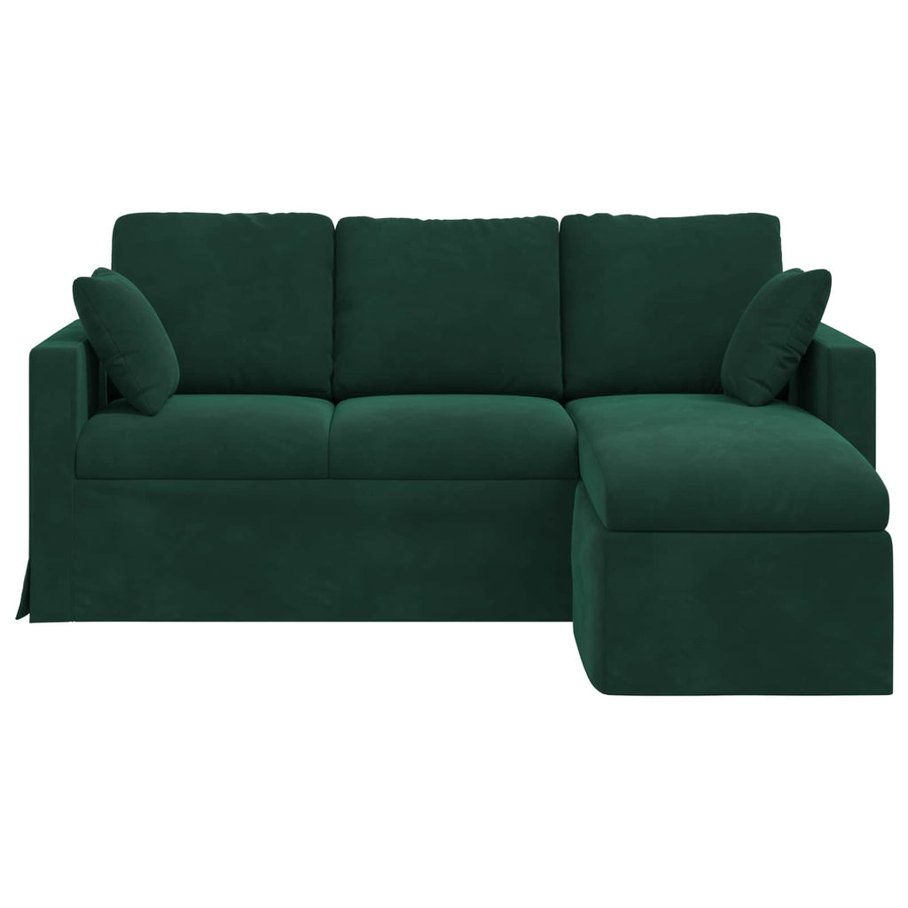 vidaXL Sofa Ciemna zieleń 178 x 134 x 80 cm Aksamit