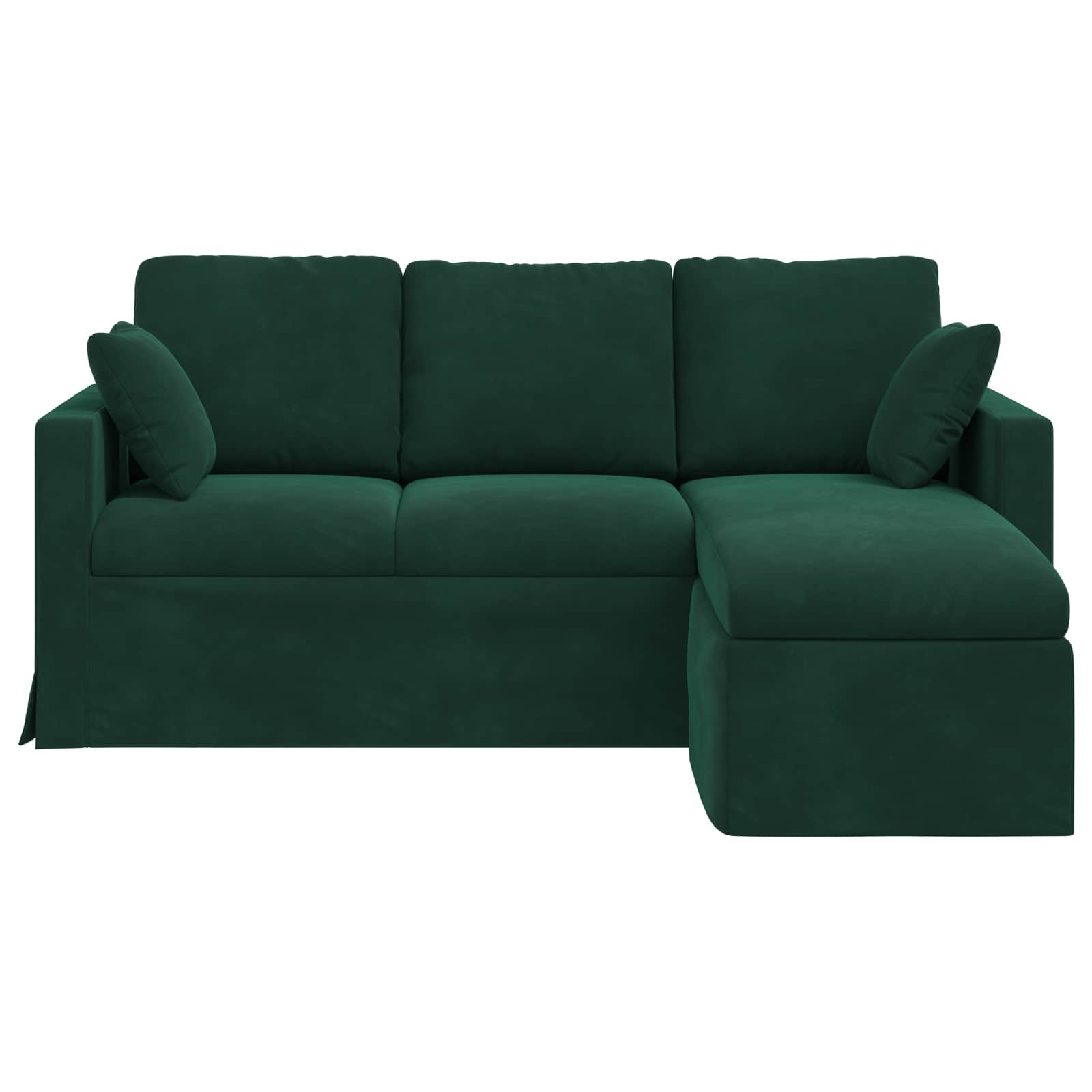 vidaXL Sofa Ciemna zieleń 178 x 134 x 80 cm Aksamit
