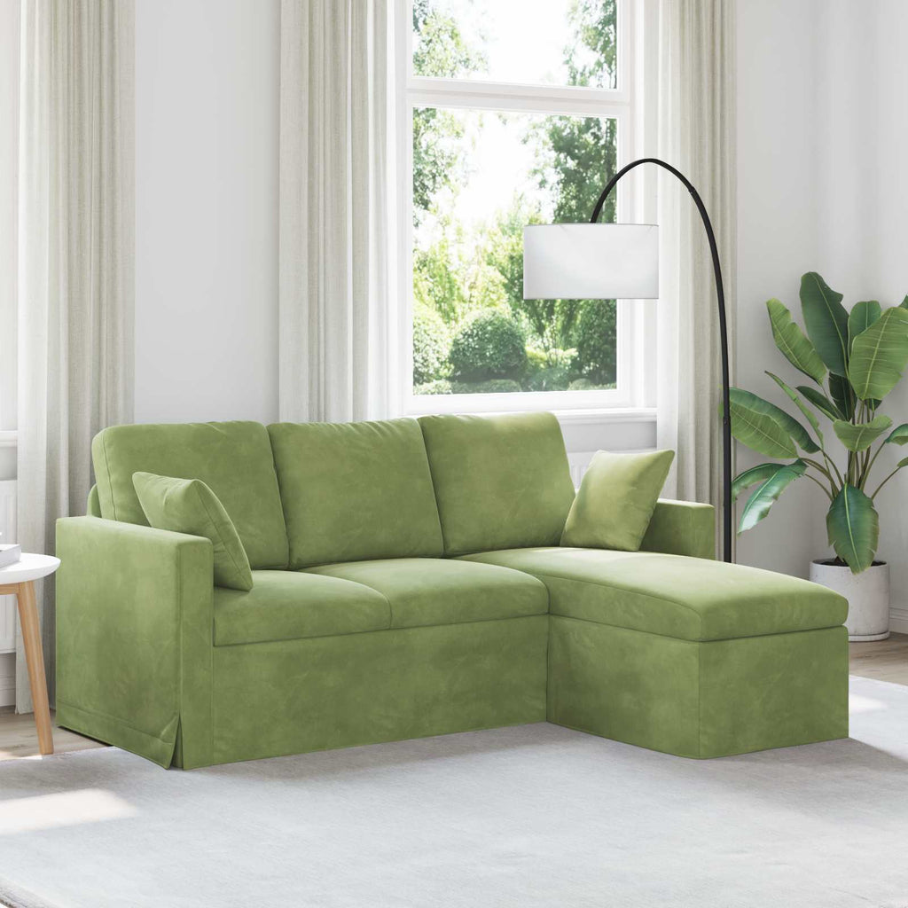 vidaXL Sofa Jasnozielony 178 x 134 x 80 cm Aksamit