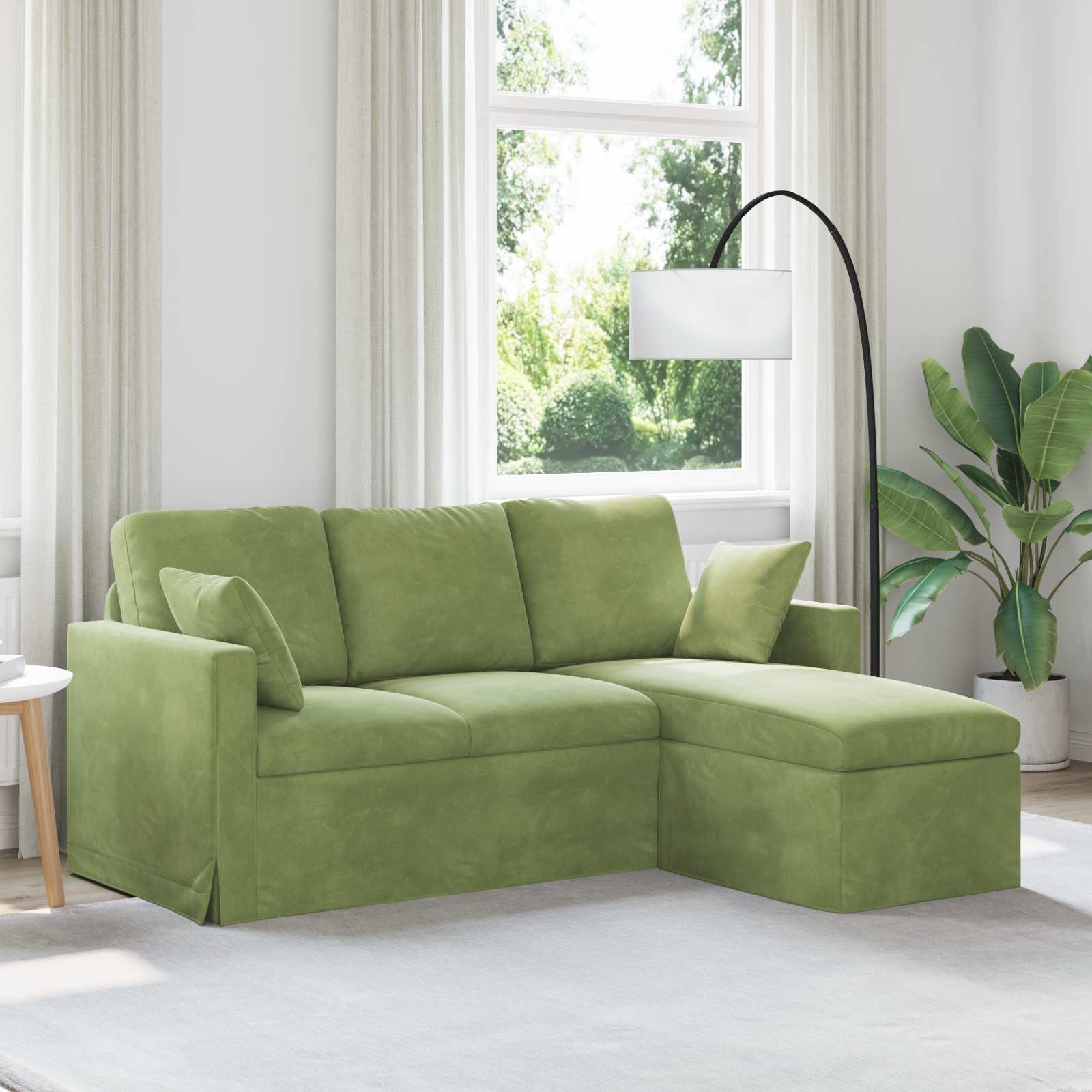 vidaXL Sofa Jasnozielony 178 x 134 x 80 cm Aksamit