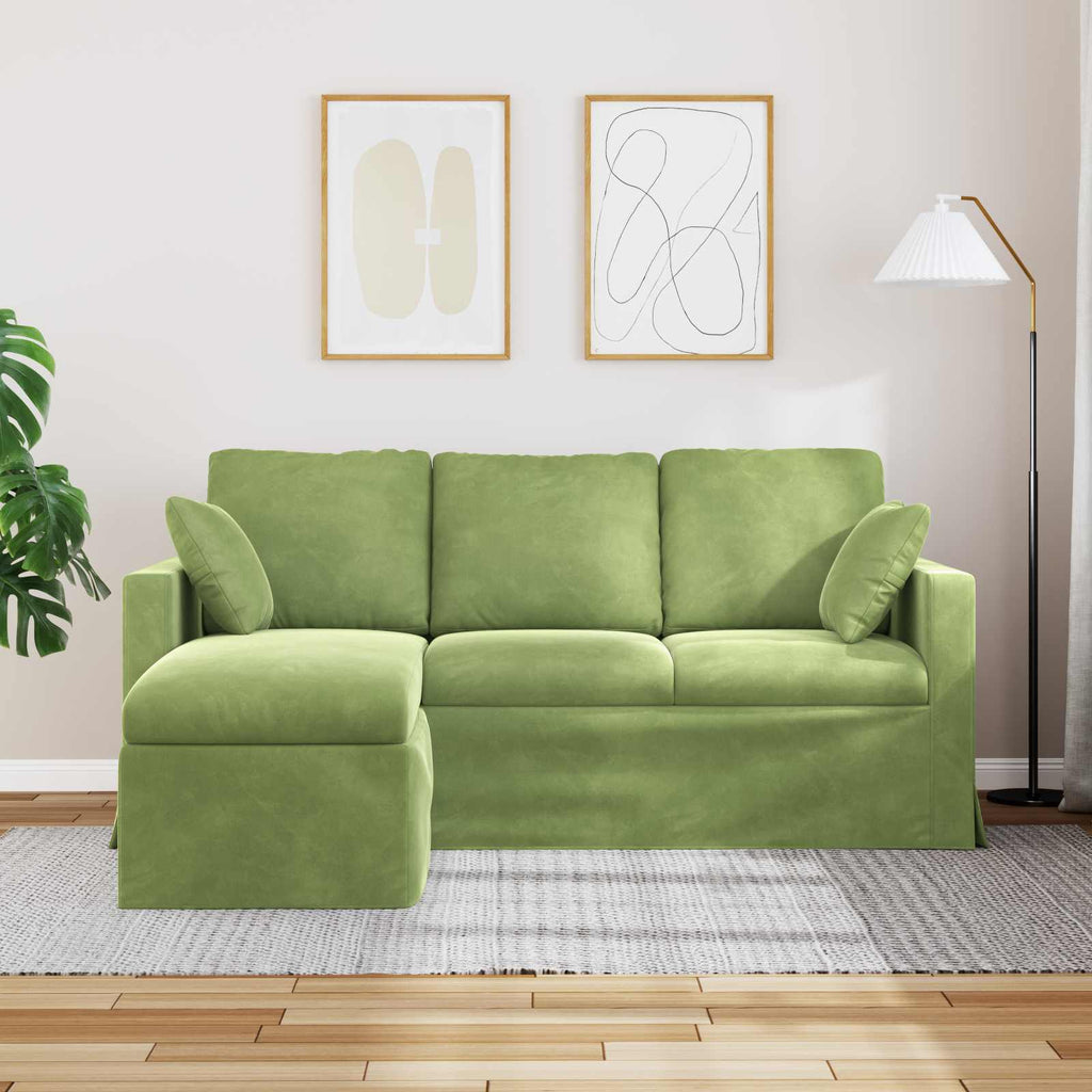 vidaXL Sofa Jasnozielony 178 x 134 x 80 cm Aksamit