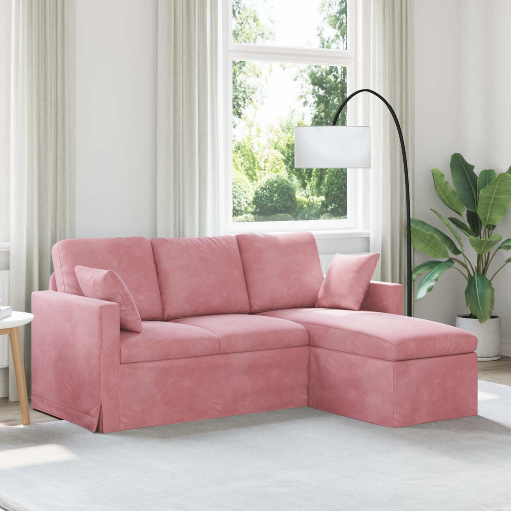 vidaXL Sofa Różowy 178 x 134 x 80 cm Aksamit