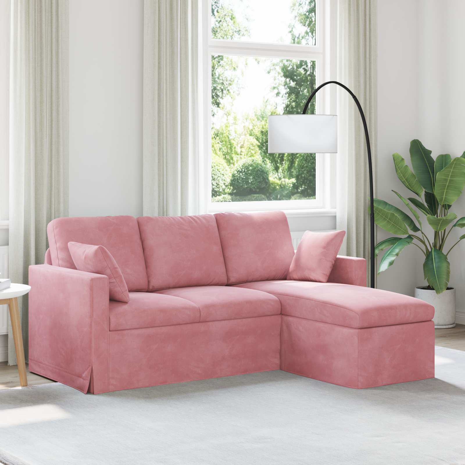 vidaXL Sofa Różowy 178 x 134 x 80 cm Aksamit