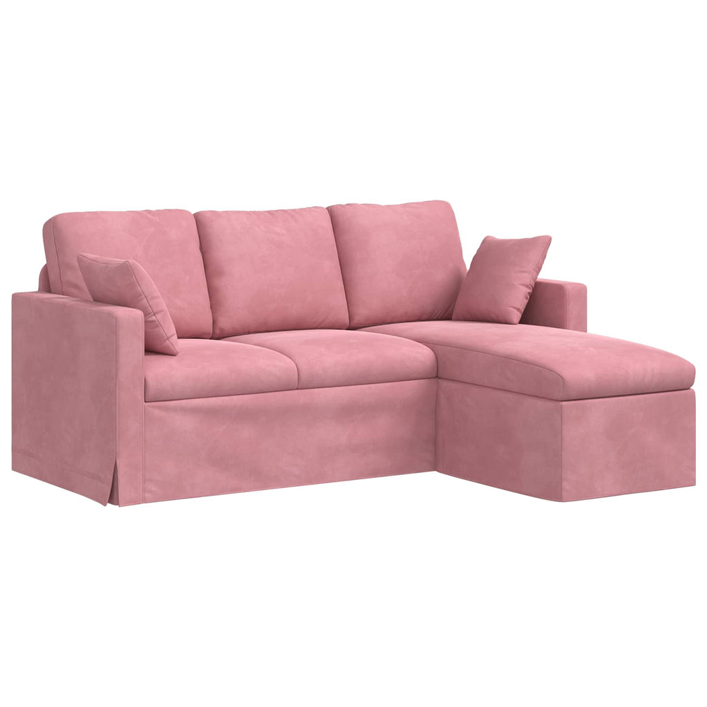 vidaXL Sofa Różowy 178 x 134 x 80 cm Aksamit