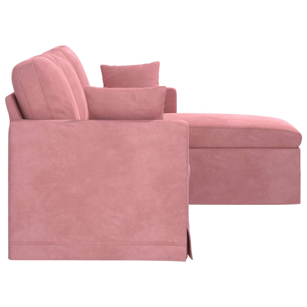 vidaXL Sofa Różowy 178 x 134 x 80 cm Aksamit