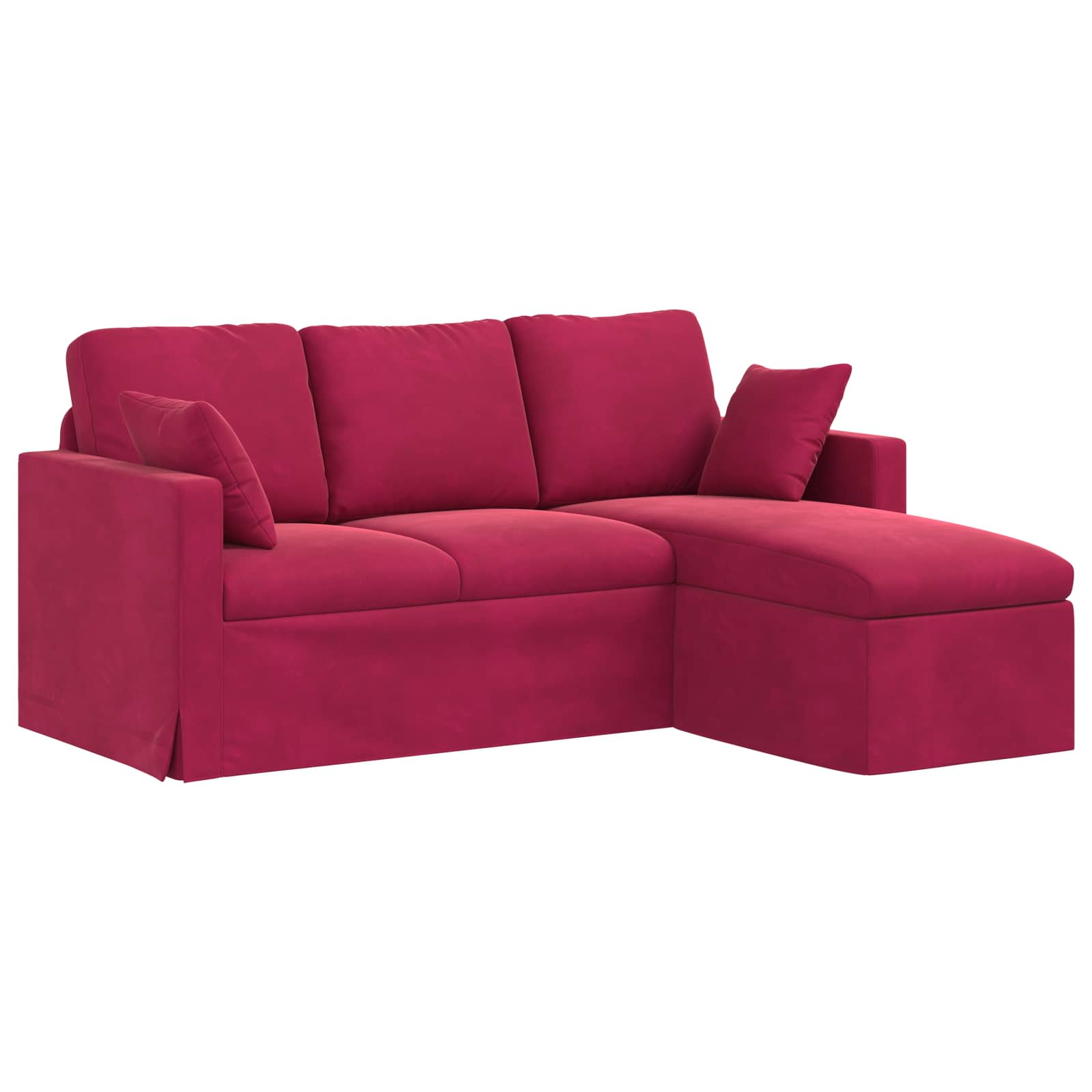 vidaXL Sofa Czerwone wino 178 x 134 x 80 cm Aksamit
