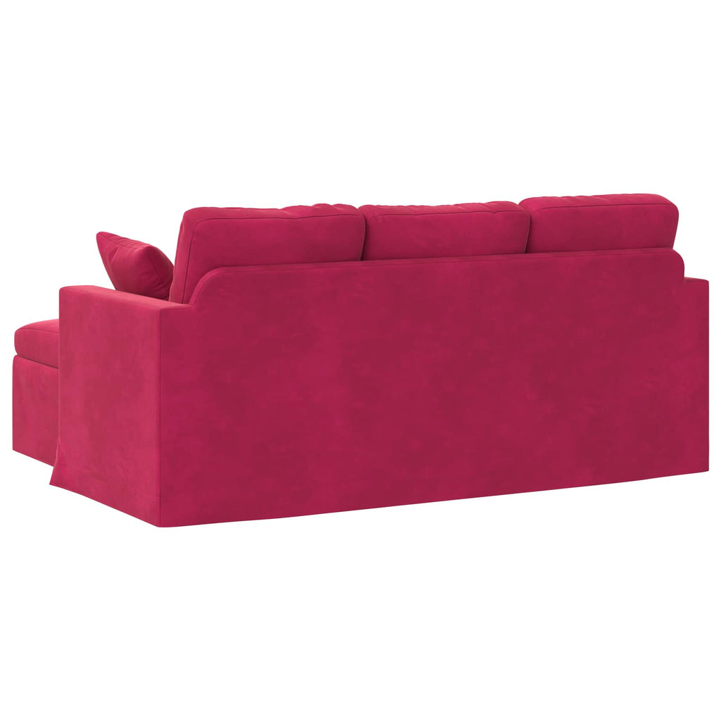 vidaXL Sofa Czerwone wino 178 x 134 x 80 cm Aksamit