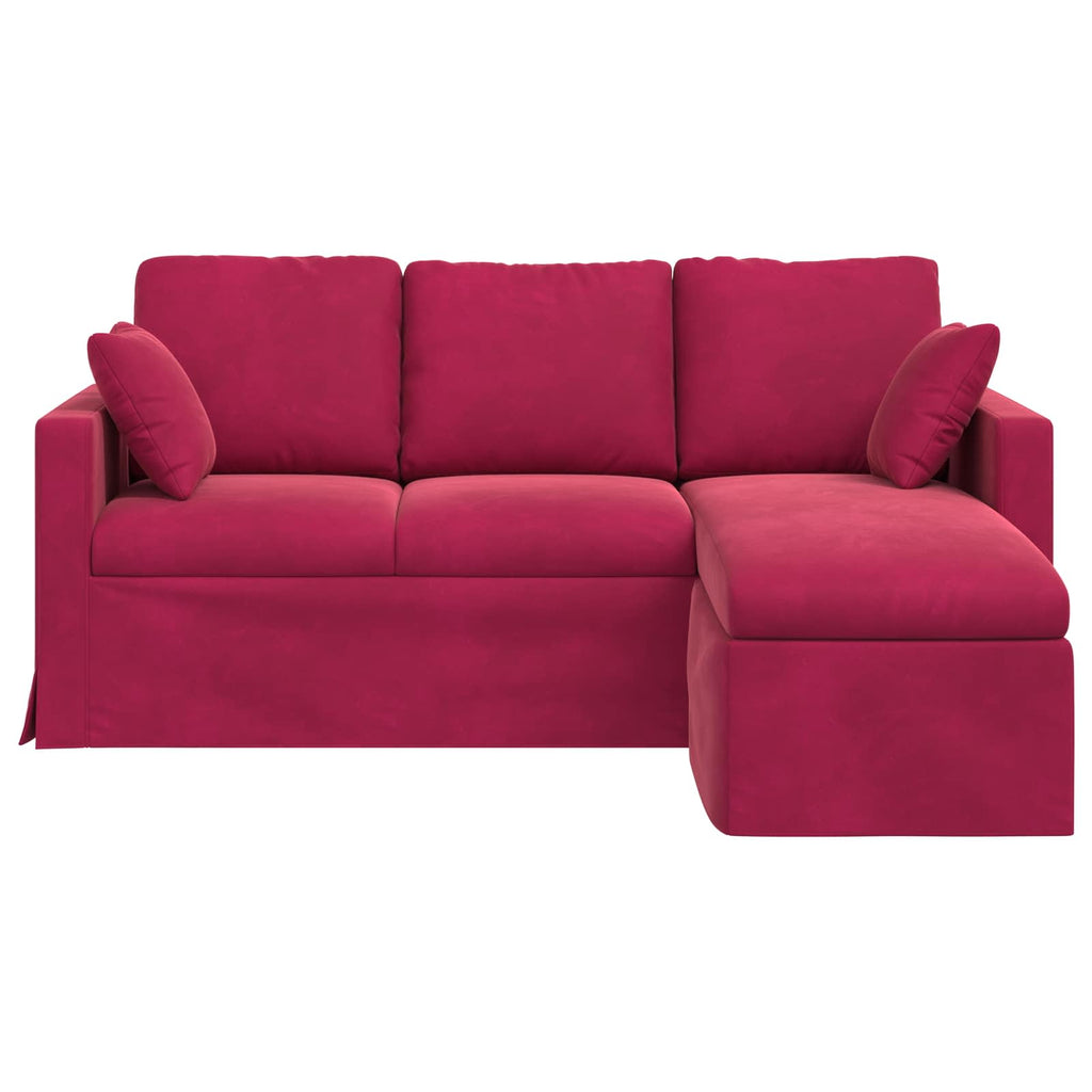 vidaXL Sofa Czerwone wino 178 x 134 x 80 cm Aksamit