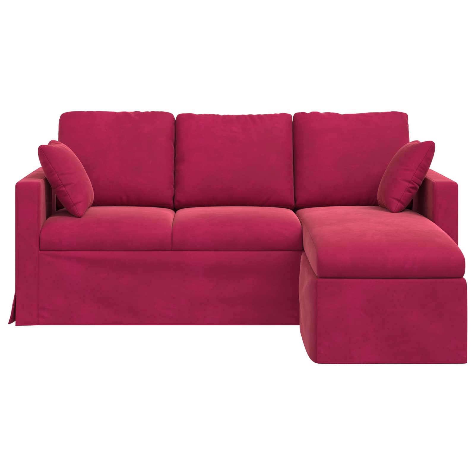 vidaXL Sofa Czerwone wino 178 x 134 x 80 cm Aksamit