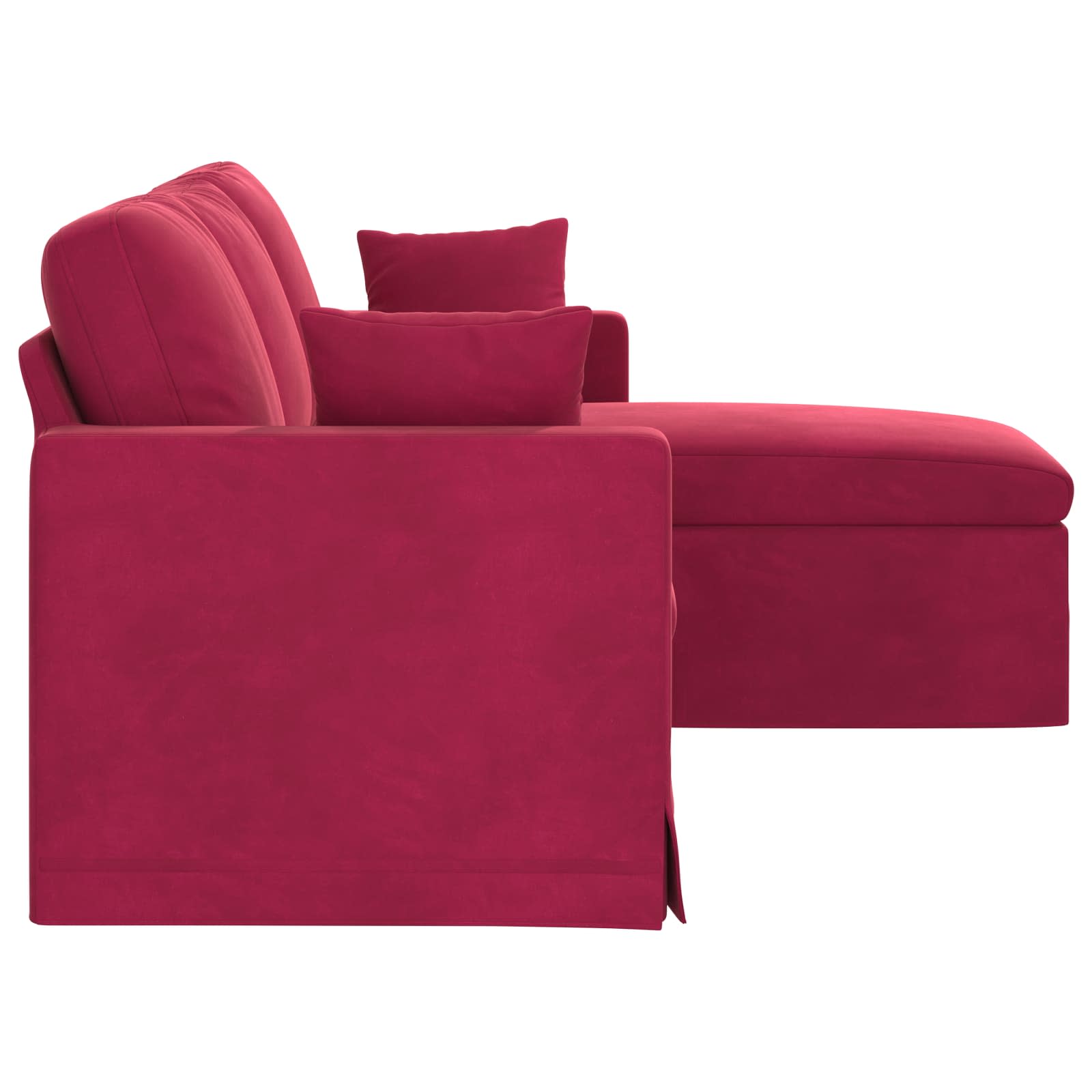 vidaXL Sofa Czerwone wino 178 x 134 x 80 cm Aksamit