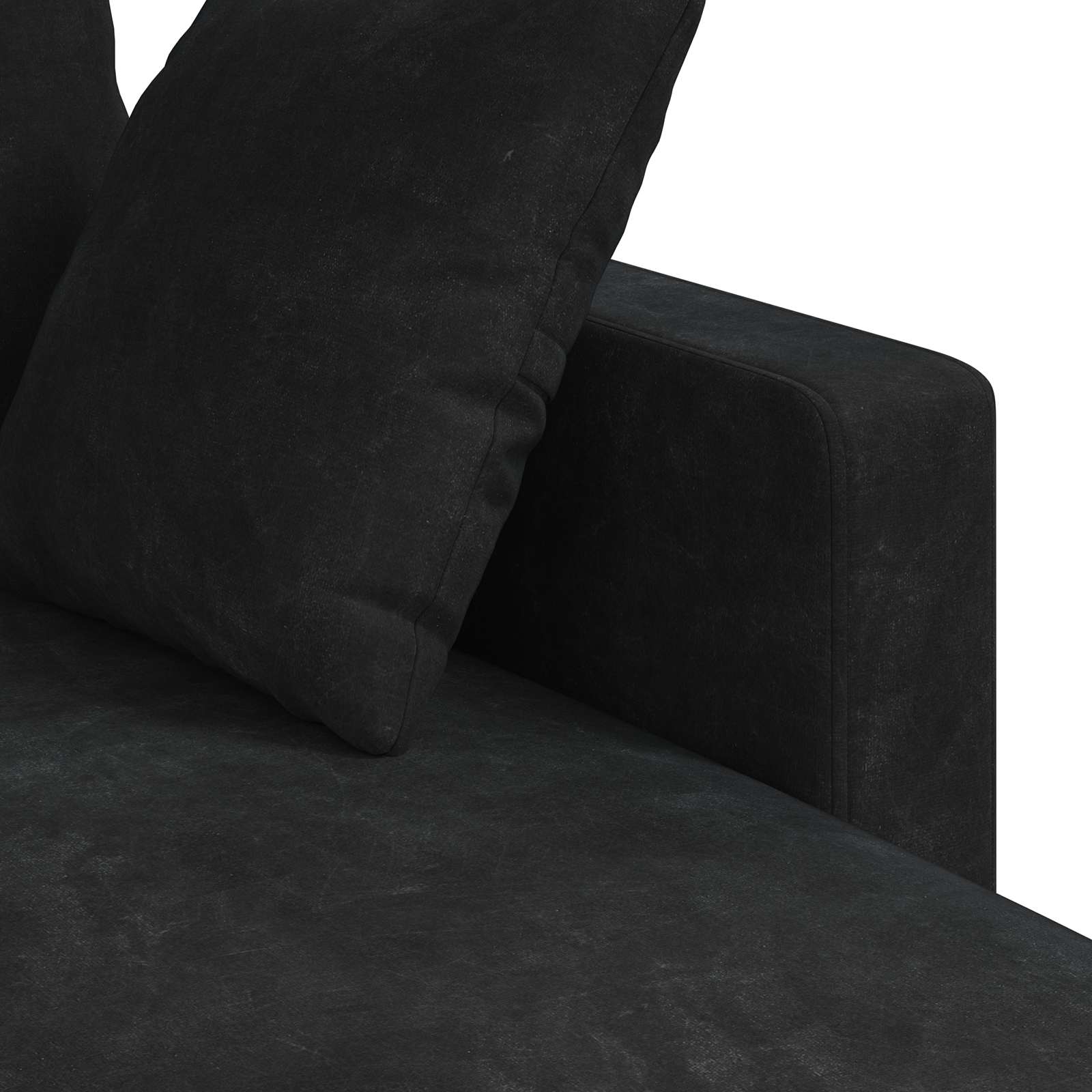 vidaXL Sofa Czarny 178 x 134 x 80 cm Aksamit