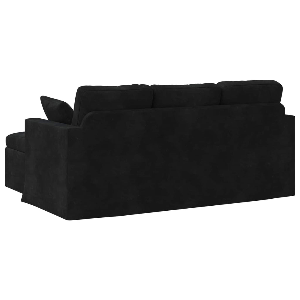 vidaXL Sofa Czarny 178 x 134 x 80 cm Aksamit