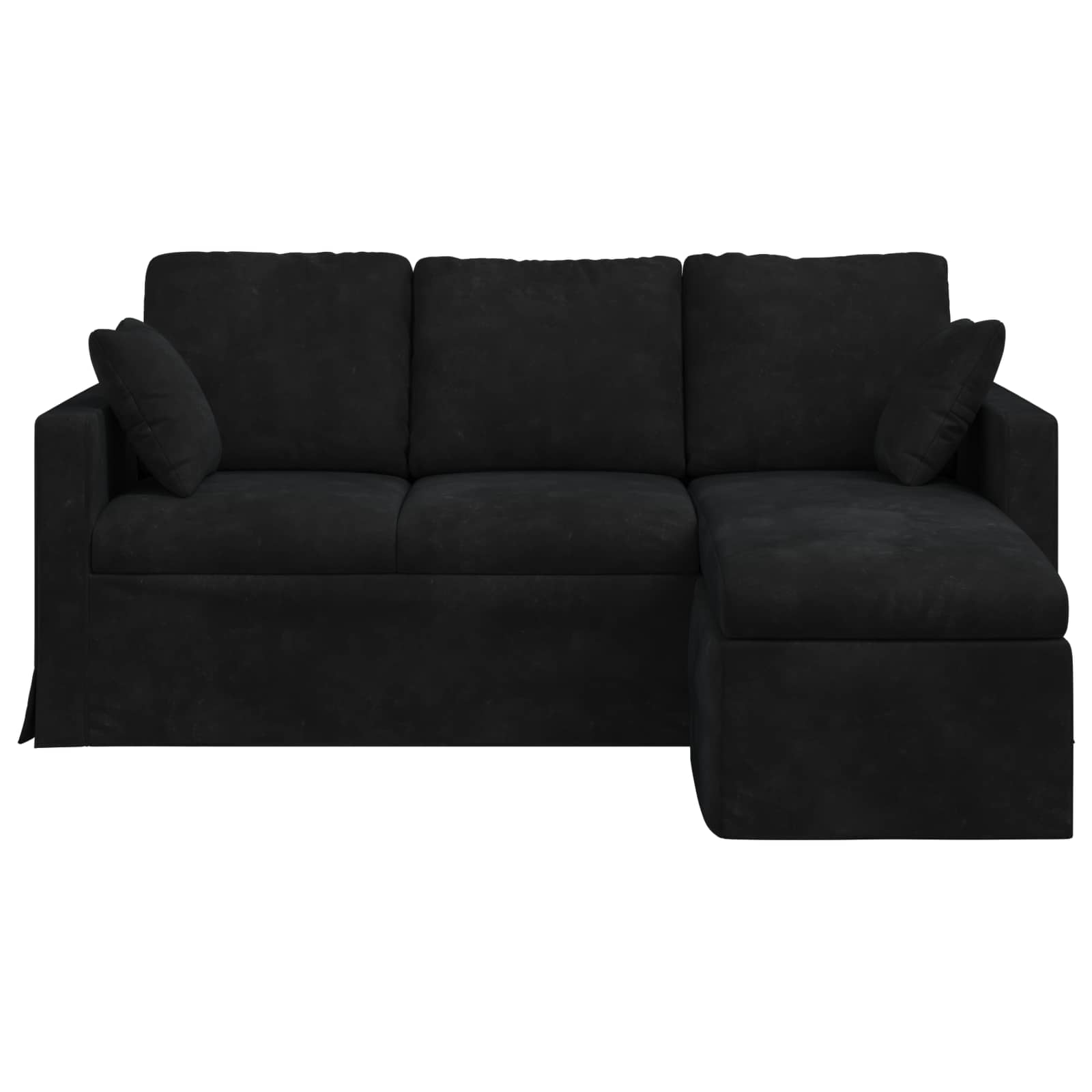 vidaXL Sofa Czarny 178 x 134 x 80 cm Aksamit