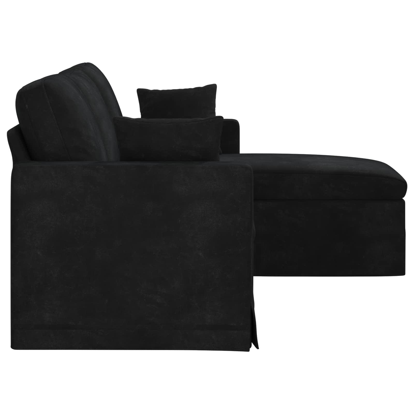vidaXL Sofa Czarny 178 x 134 x 80 cm Aksamit
