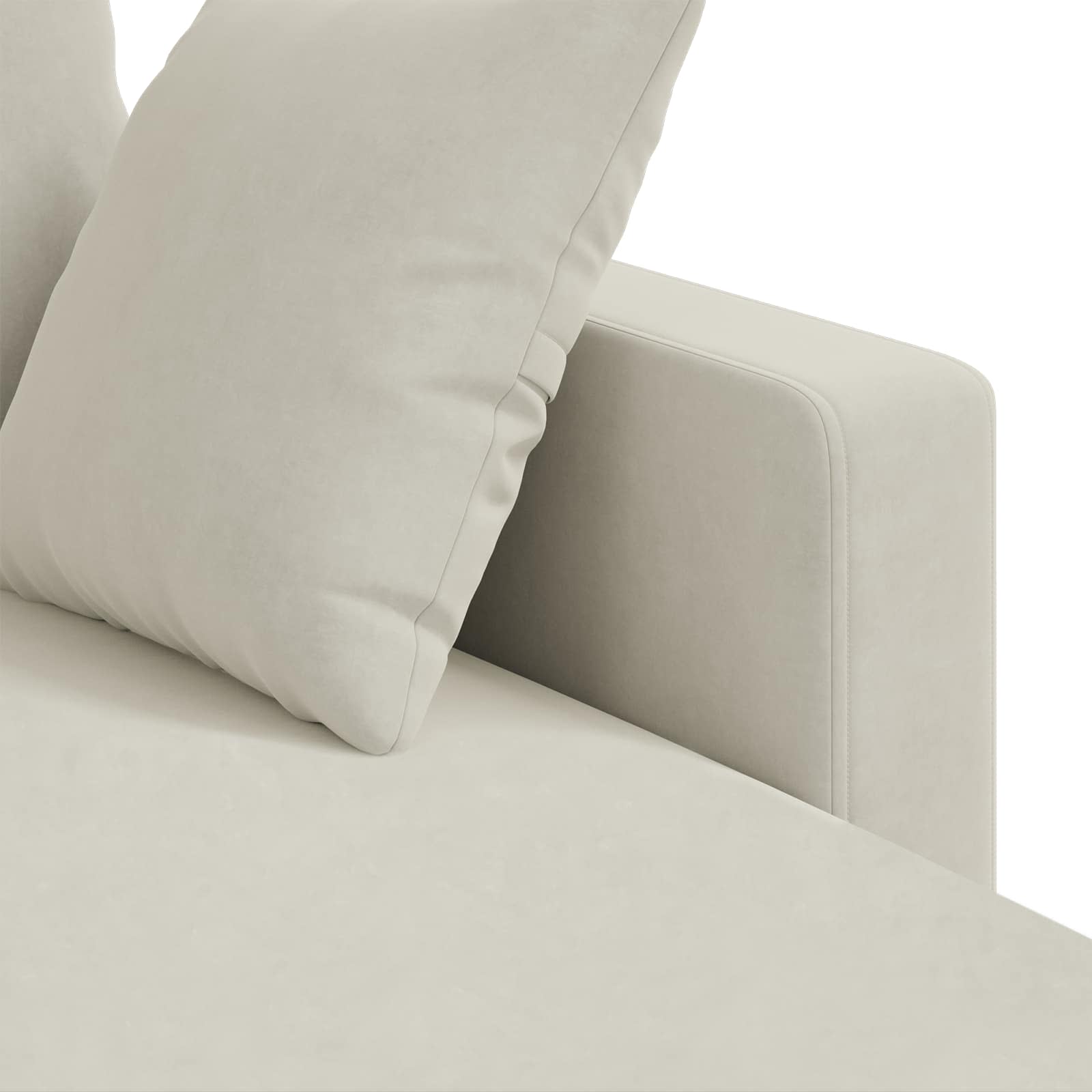vidaXL Sofa Kremowy 178 x 134 x 80 cm Aksamit
