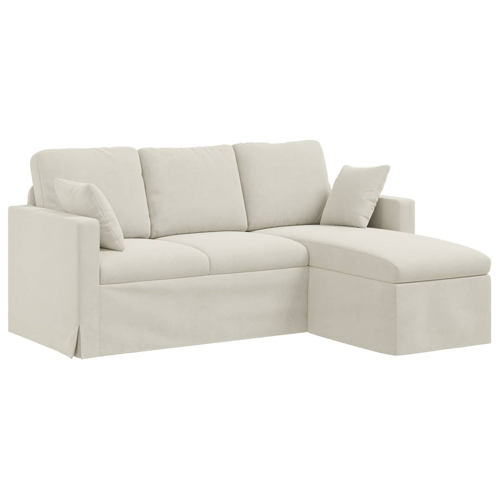 vidaXL Sofa Kremowy 178 x 134 x 80 cm Aksamit