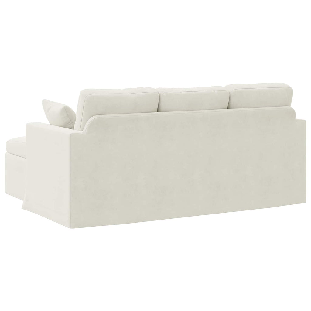 vidaXL Sofa Kremowy 178 x 134 x 80 cm Aksamit