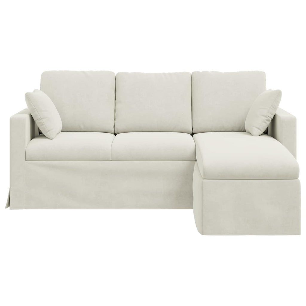vidaXL Sofa Kremowy 178 x 134 x 80 cm Aksamit