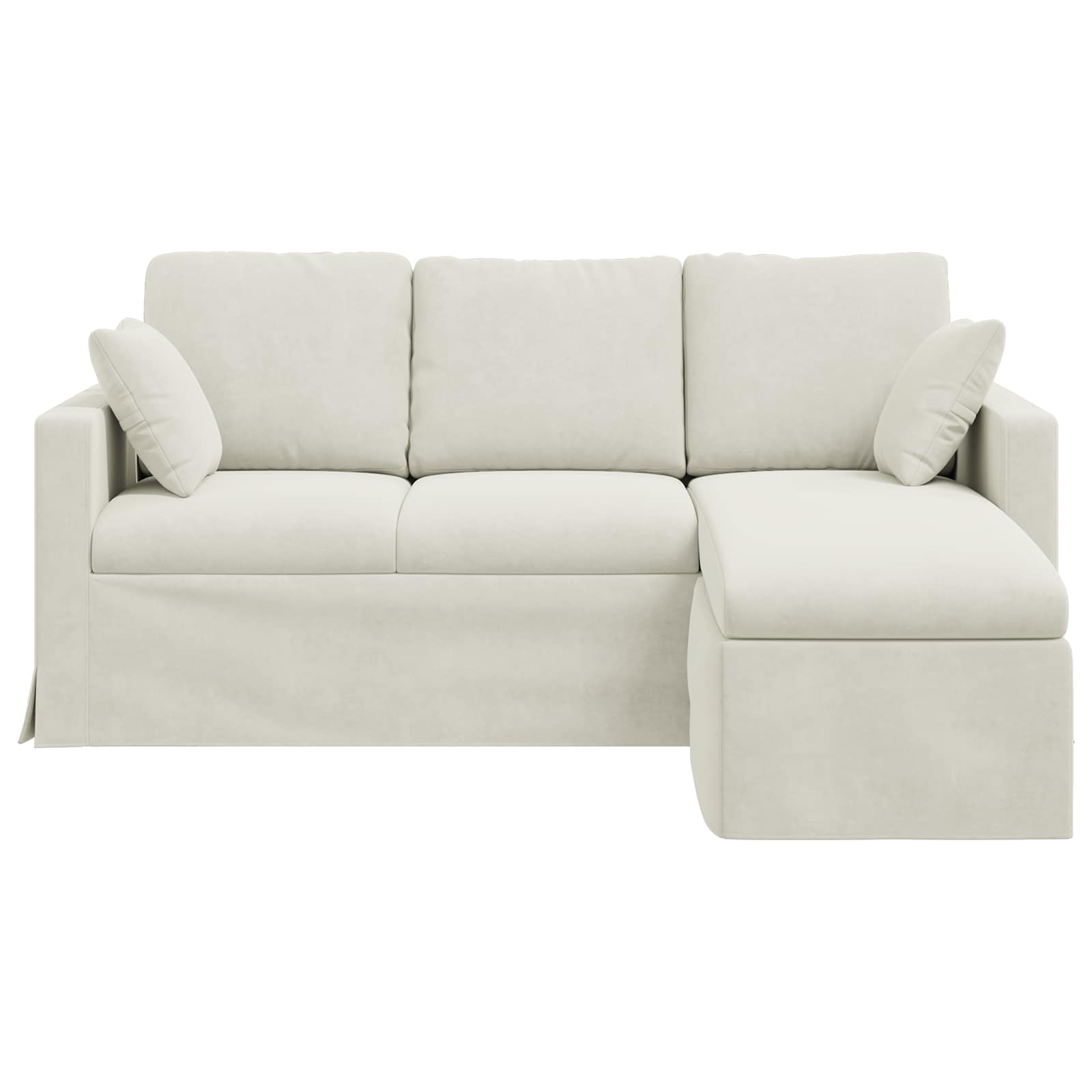 vidaXL Sofa Kremowy 178 x 134 x 80 cm Aksamit