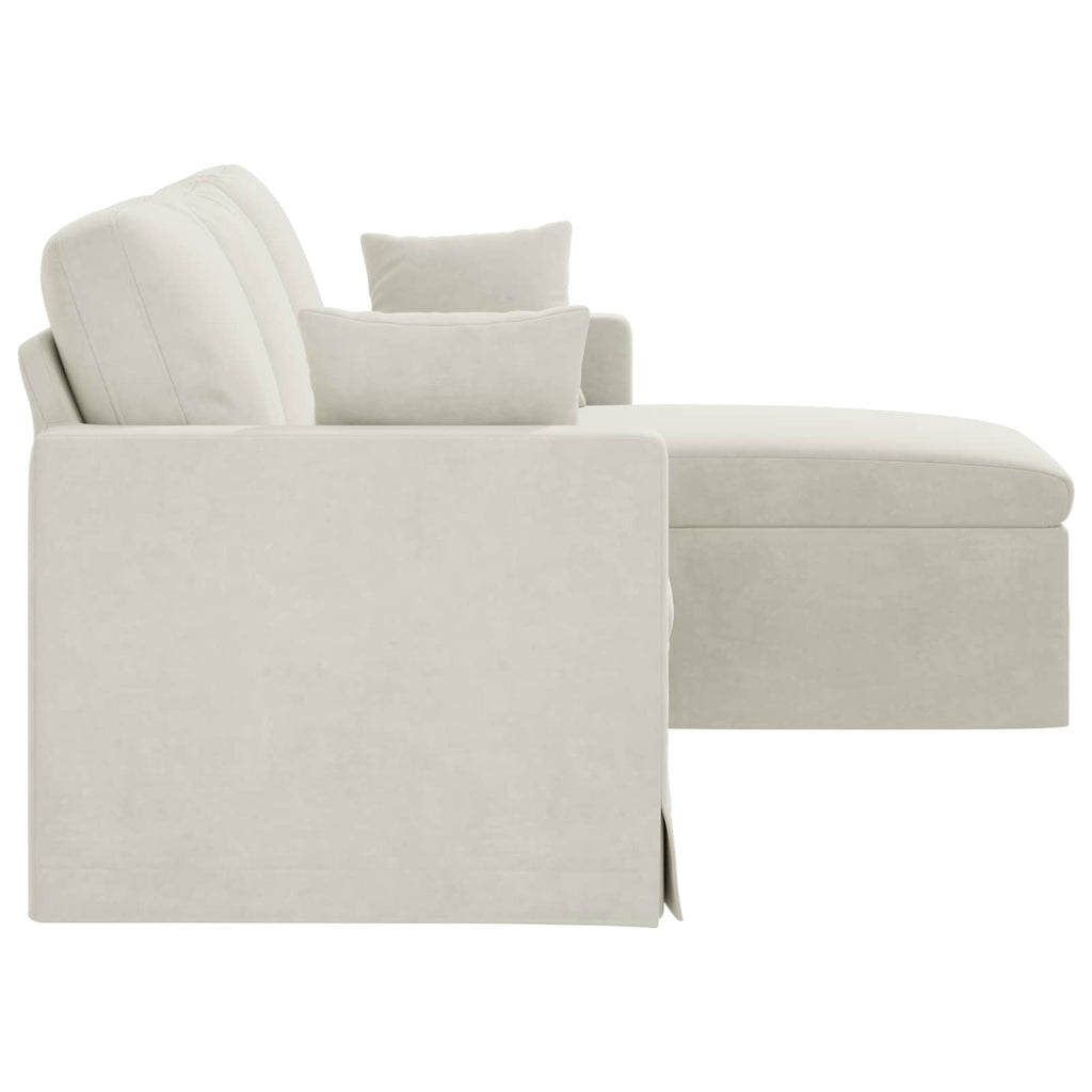 vidaXL Sofa Kremowy 178 x 134 x 80 cm Aksamit