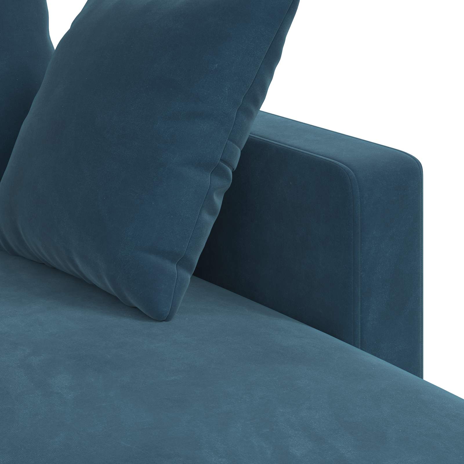vidaXL Sofa Niebieski 178 x 134 x 80 cm Aksamit