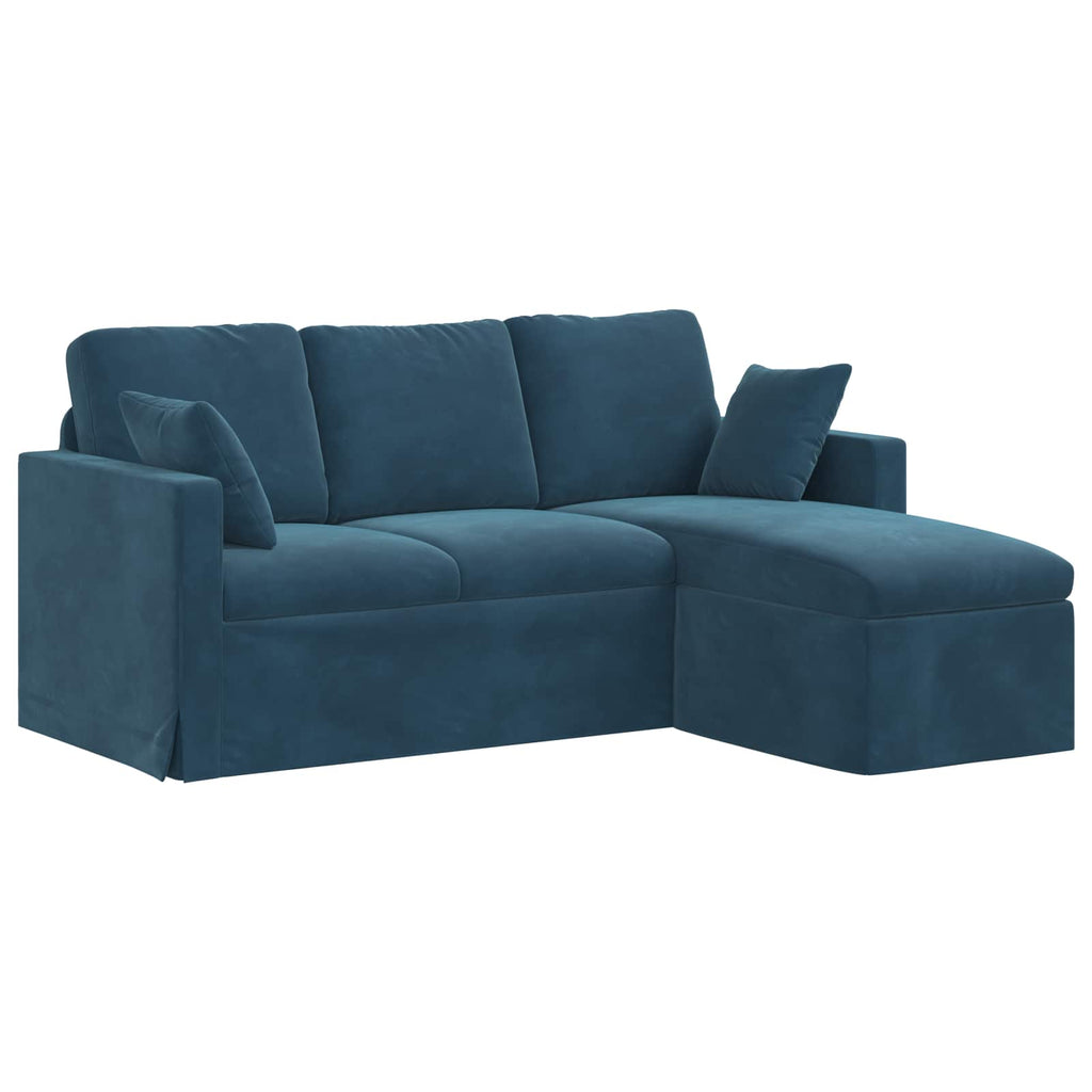 vidaXL Sofa Niebieski 178 x 134 x 80 cm Aksamit