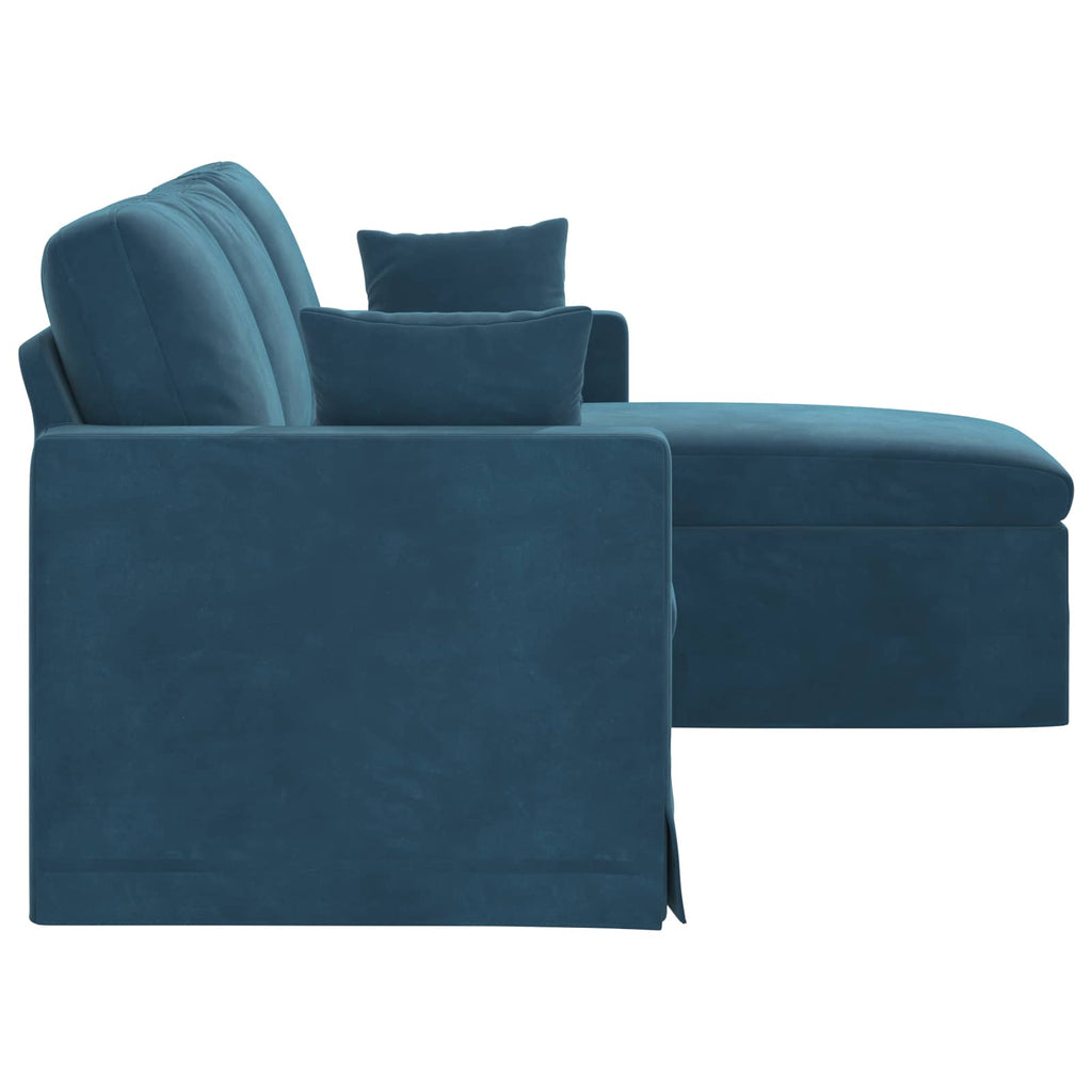 vidaXL Sofa Niebieski 178 x 134 x 80 cm Aksamit