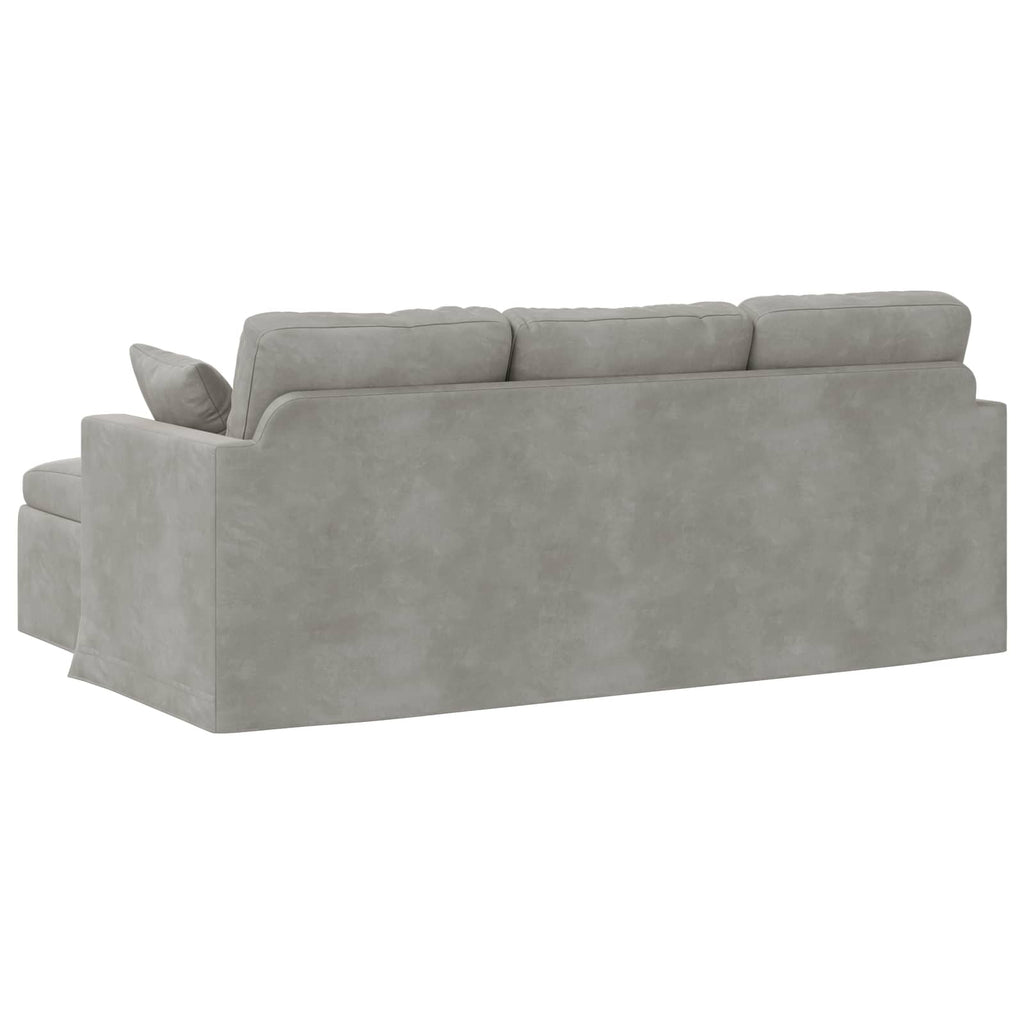 vidaXL Sofa Jasnoszary 198 x 134 x 80 cm Aksamit