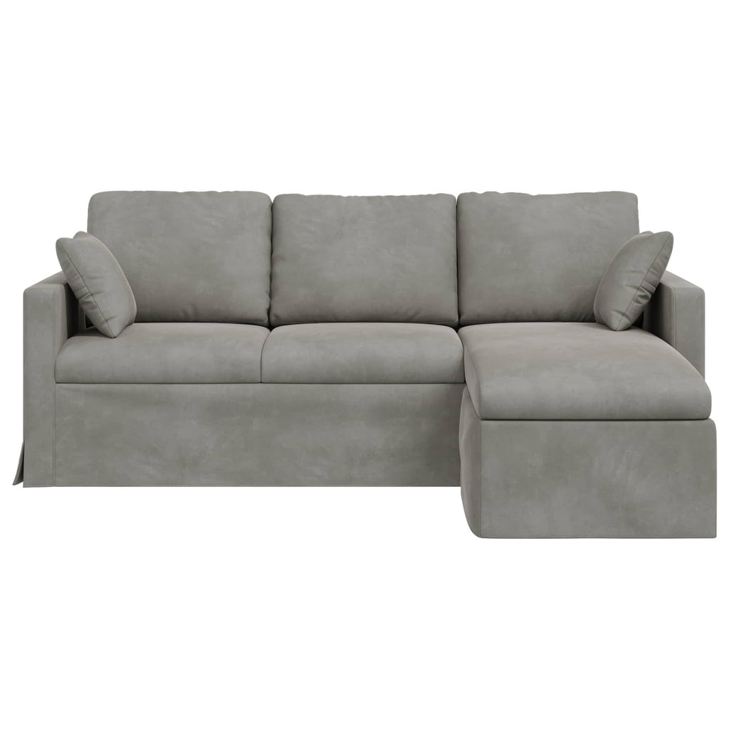 vidaXL Sofa Jasnoszary 198 x 134 x 80 cm Aksamit