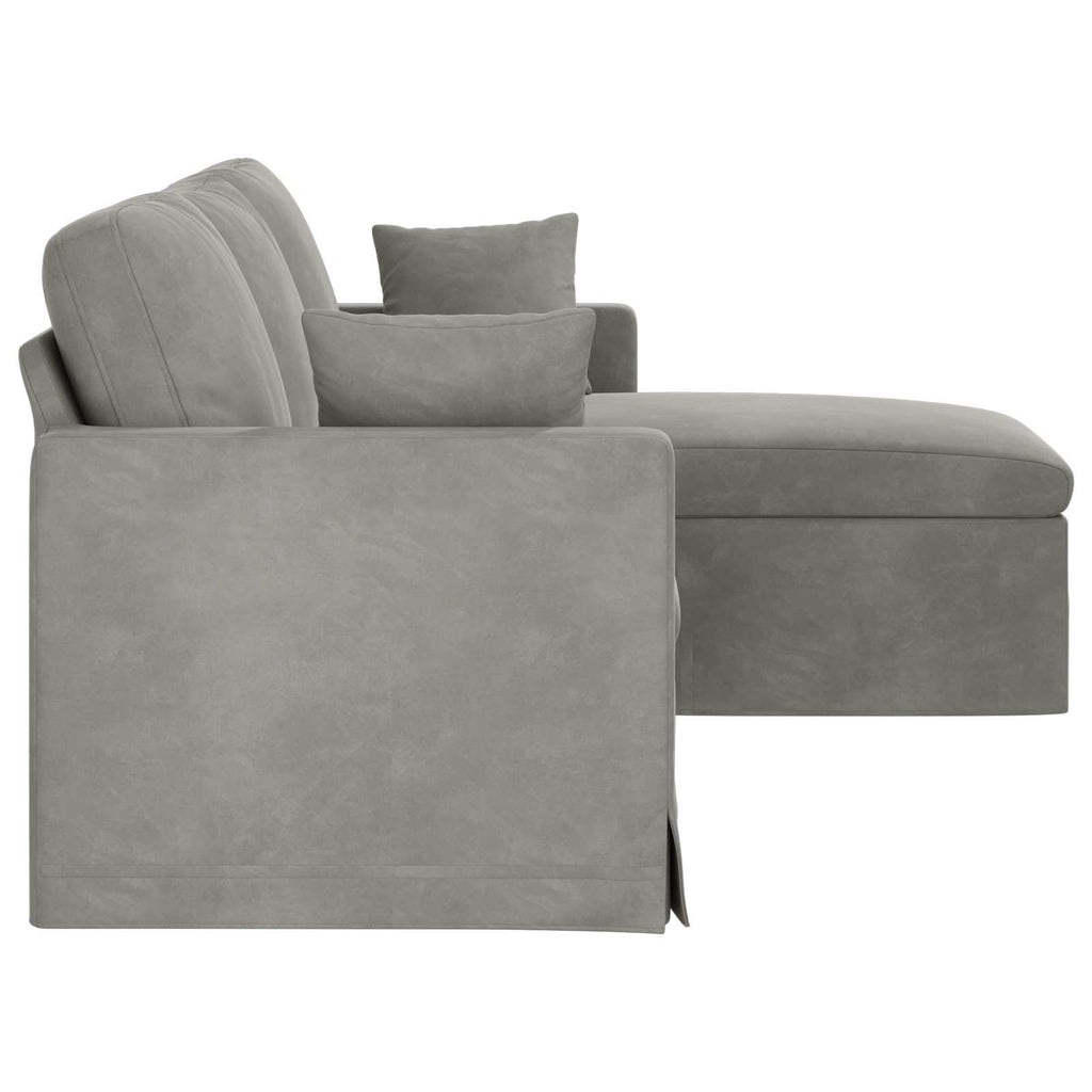 vidaXL Sofa Jasnoszary 198 x 134 x 80 cm Aksamit