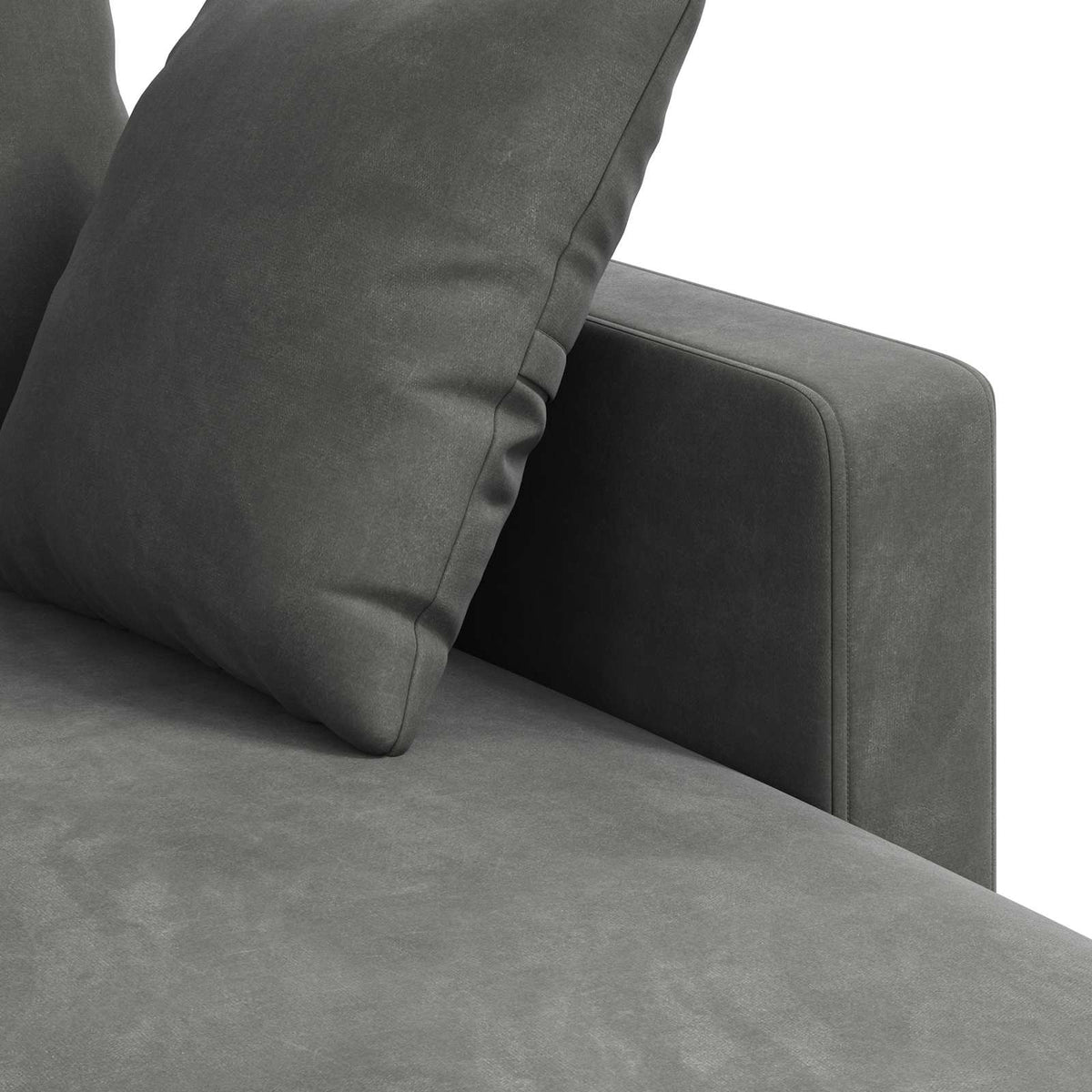 vidaXL Sofa Ciemnoszary 198 x 134 x 80 cm Aksamit