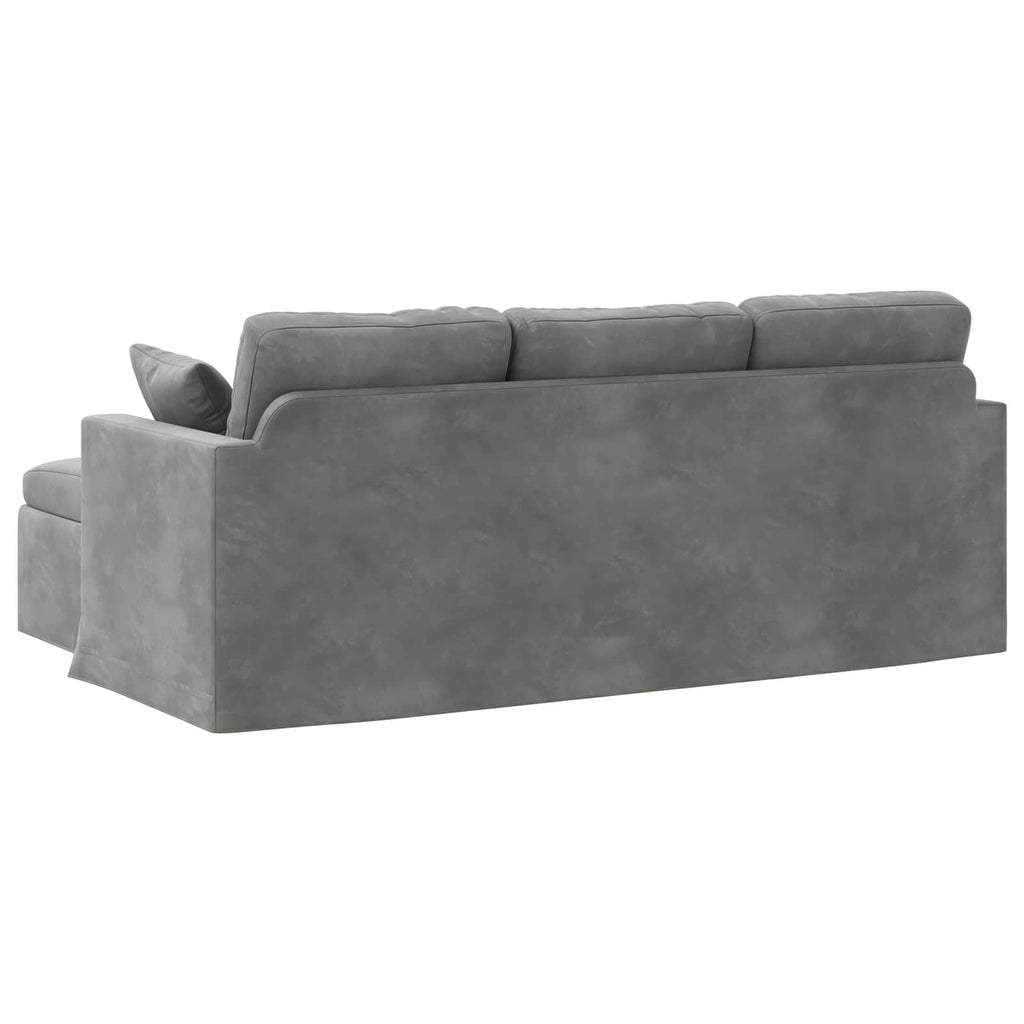 vidaXL Sofa Ciemnoszary 198 x 134 x 80 cm Aksamit