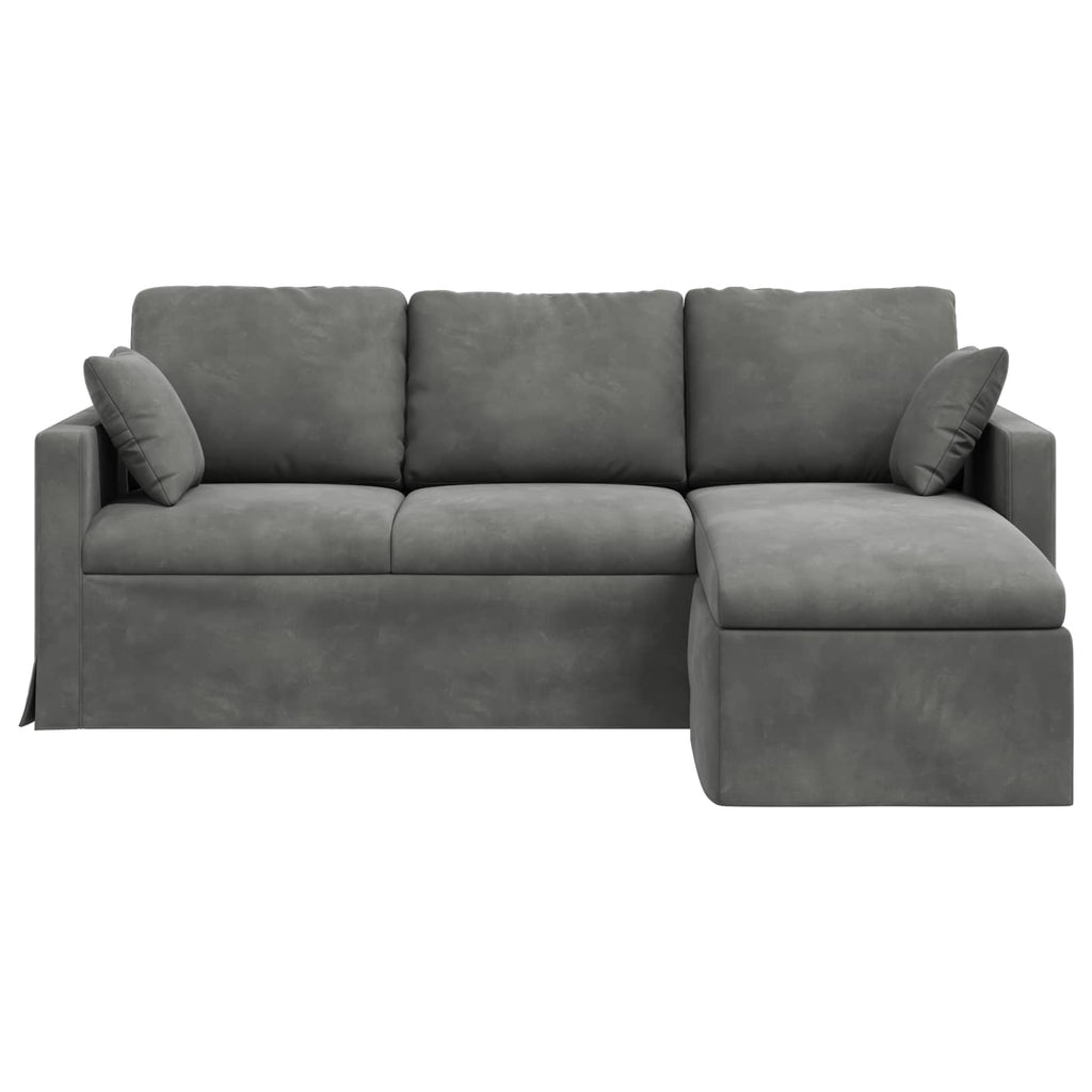 vidaXL Sofa Ciemnoszary 198 x 134 x 80 cm Aksamit