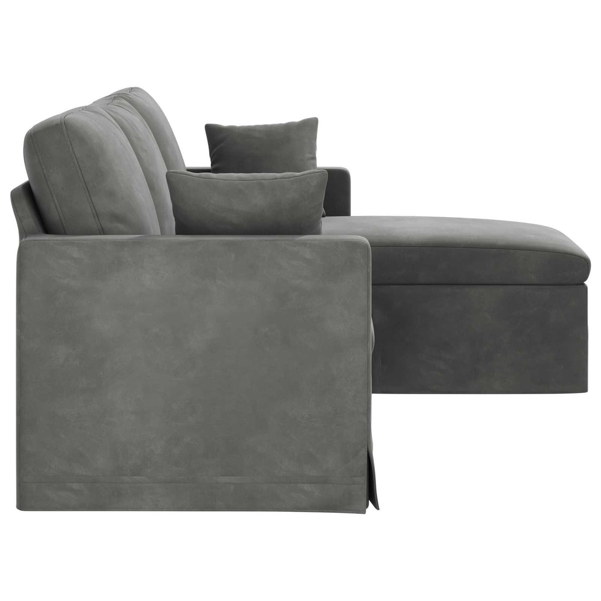 vidaXL Sofa Ciemnoszary 198 x 134 x 80 cm Aksamit
