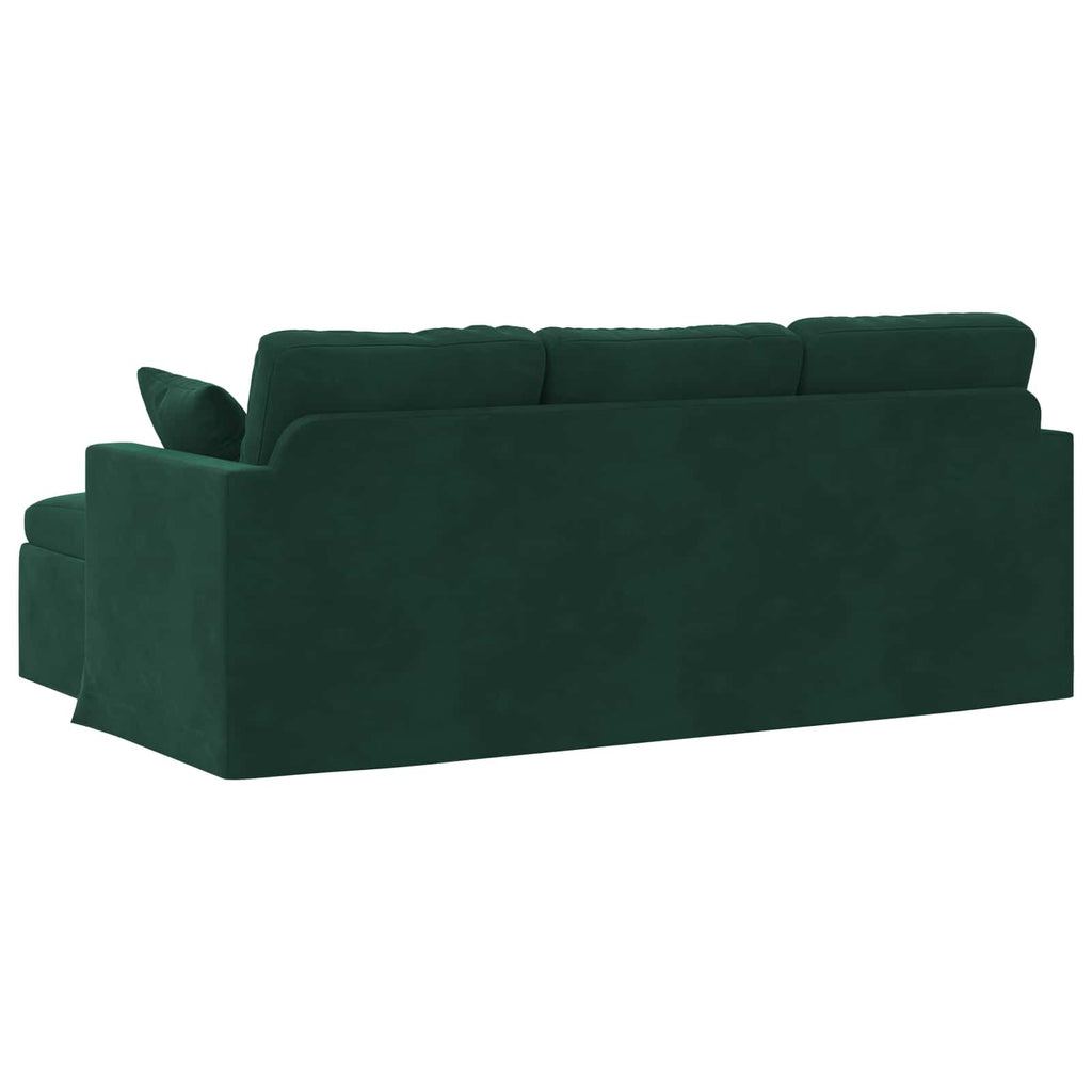 vidaXL Sofa Ciemna zieleń 198 x 134 x 80 cm Aksamit