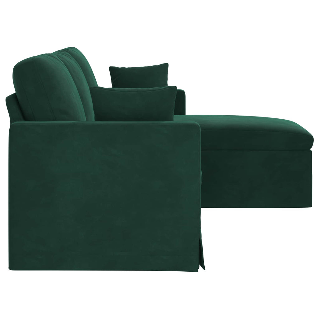 vidaXL Sofa Ciemna zieleń 198 x 134 x 80 cm Aksamit