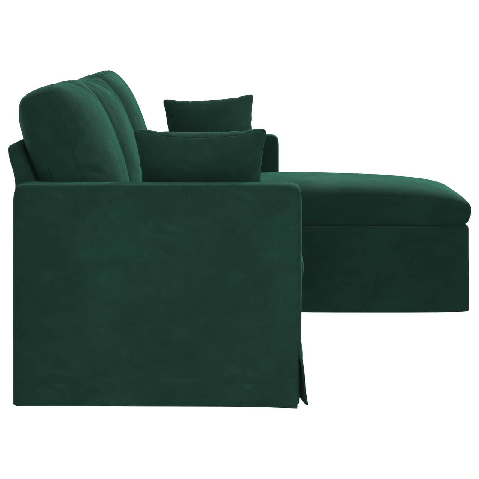 vidaXL Sofa Ciemna zieleń 198 x 134 x 80 cm Aksamit