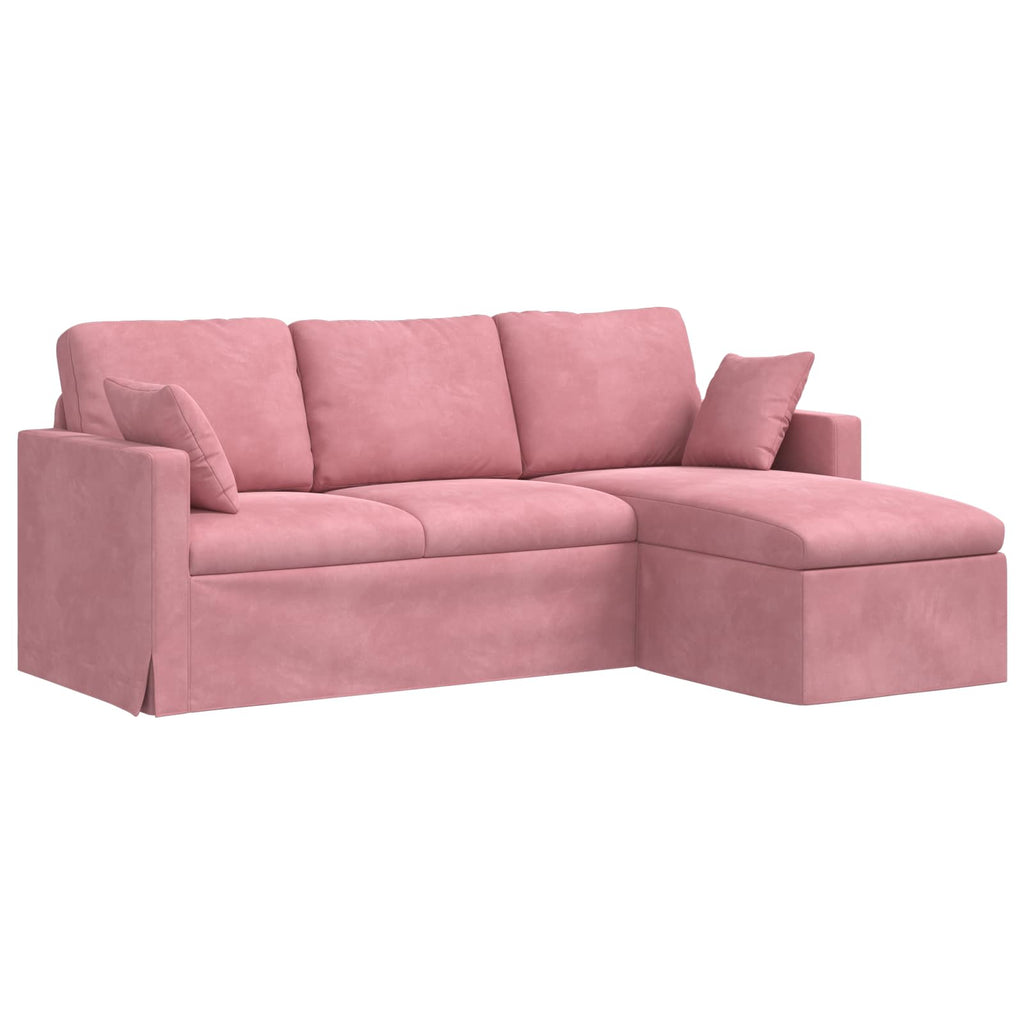 vidaXL Sofa Różowy 198 x 134 x 80 cm Aksamit