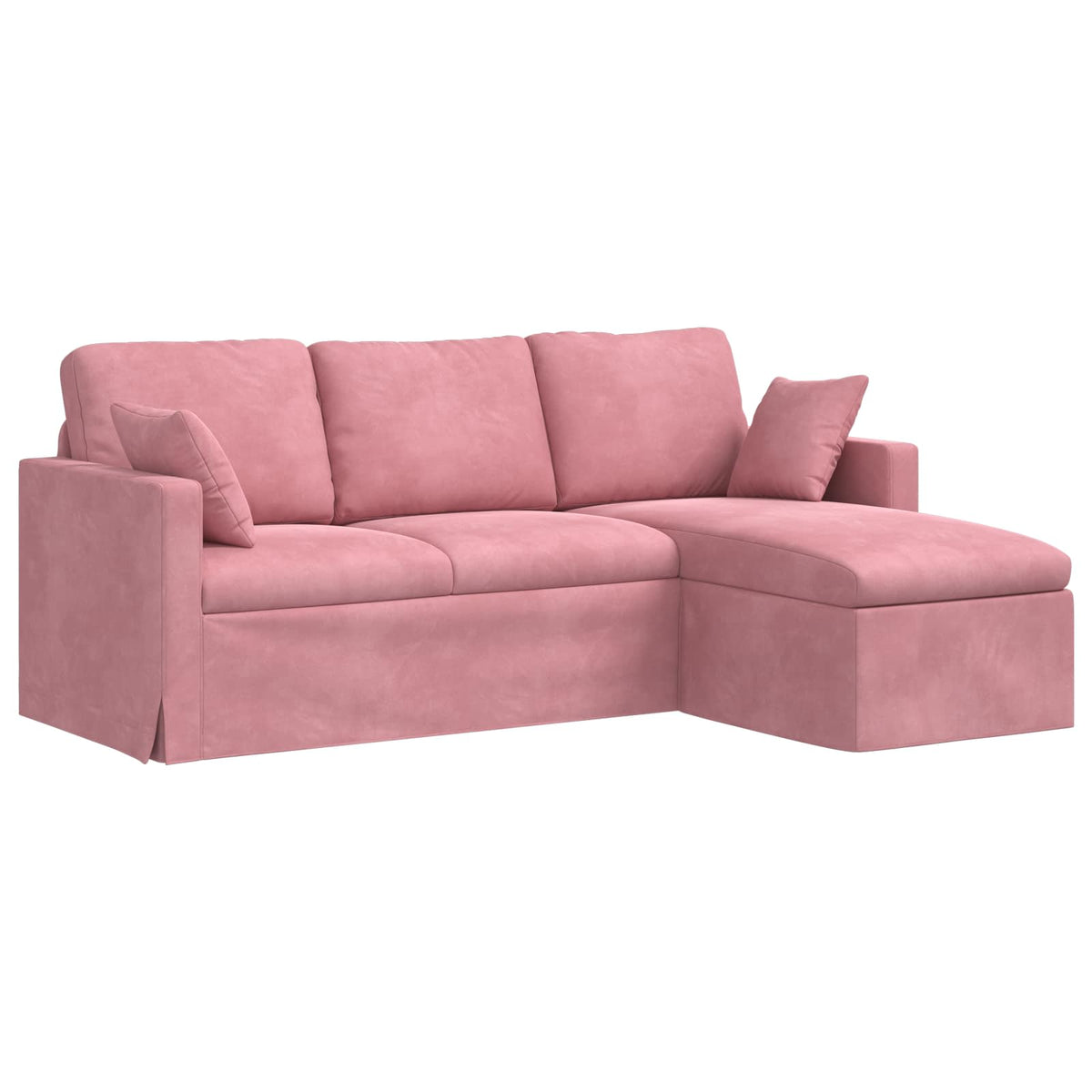 vidaXL Sofa Różowy 198 x 134 x 80 cm Aksamit