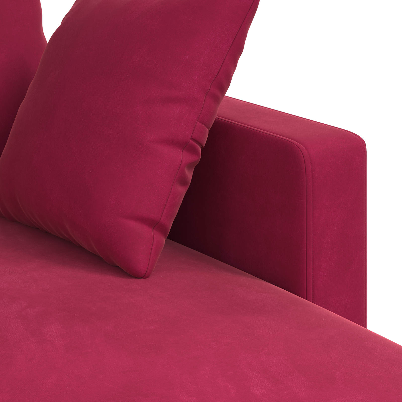 vidaXL Sofa Czerwone wino 198 x 134 x 80 cm Aksamit